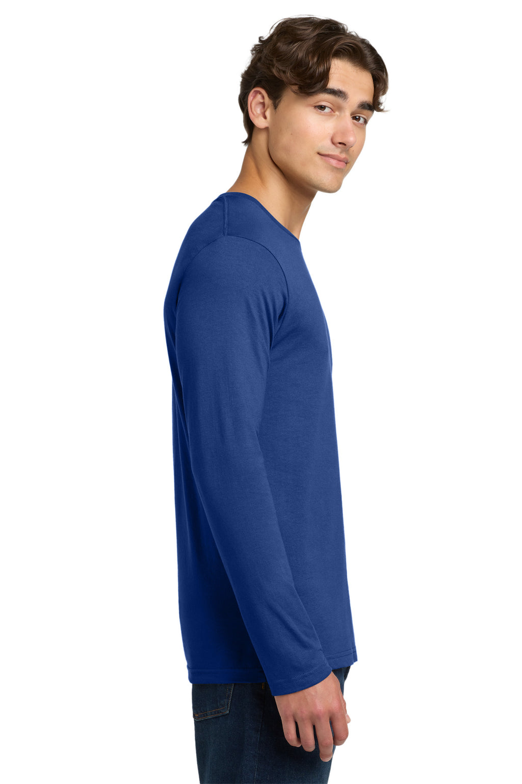 Gildan Softstyle Long Sleeve T-Shirt. 64400 - Fan Deep Royal - side