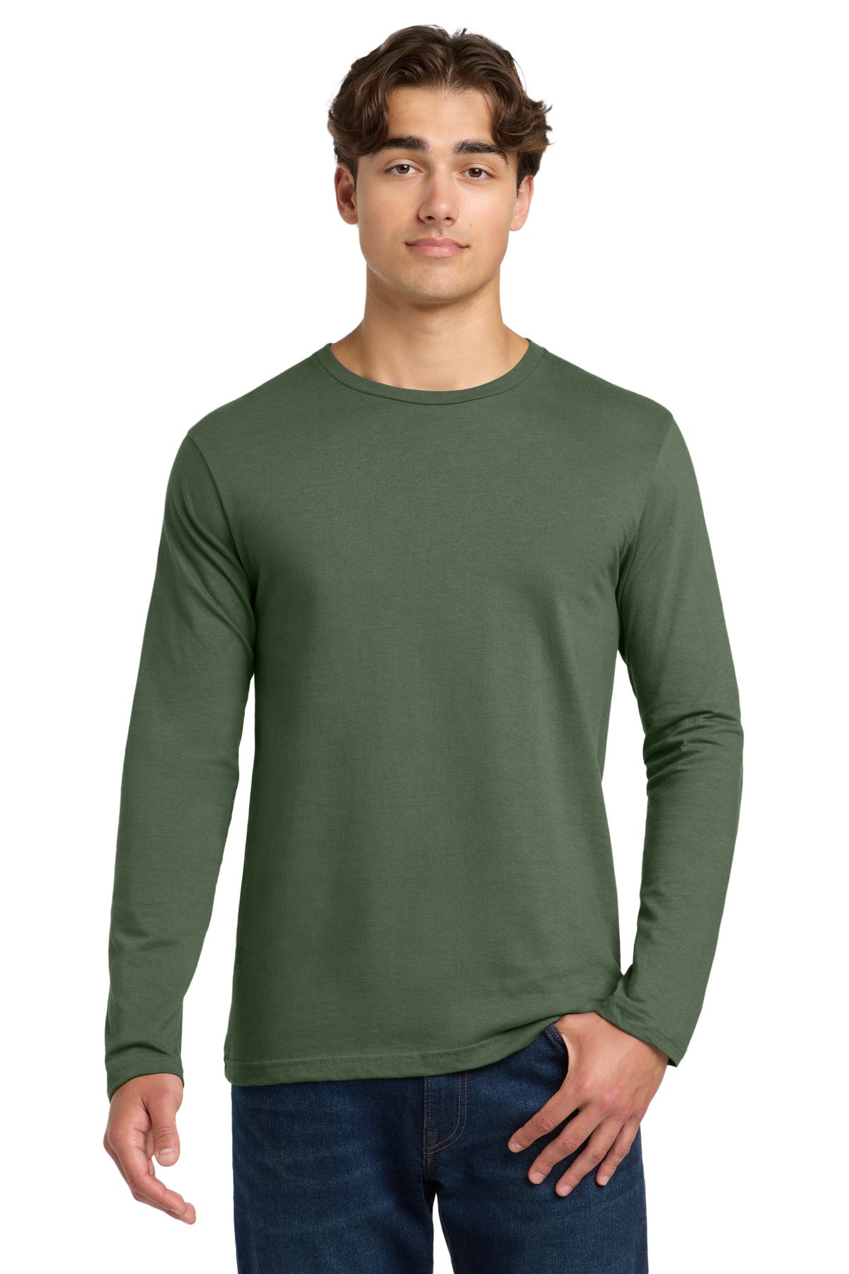Gildan Softstyle Long Sleeve T-Shirt. 64400 - Military Green - front