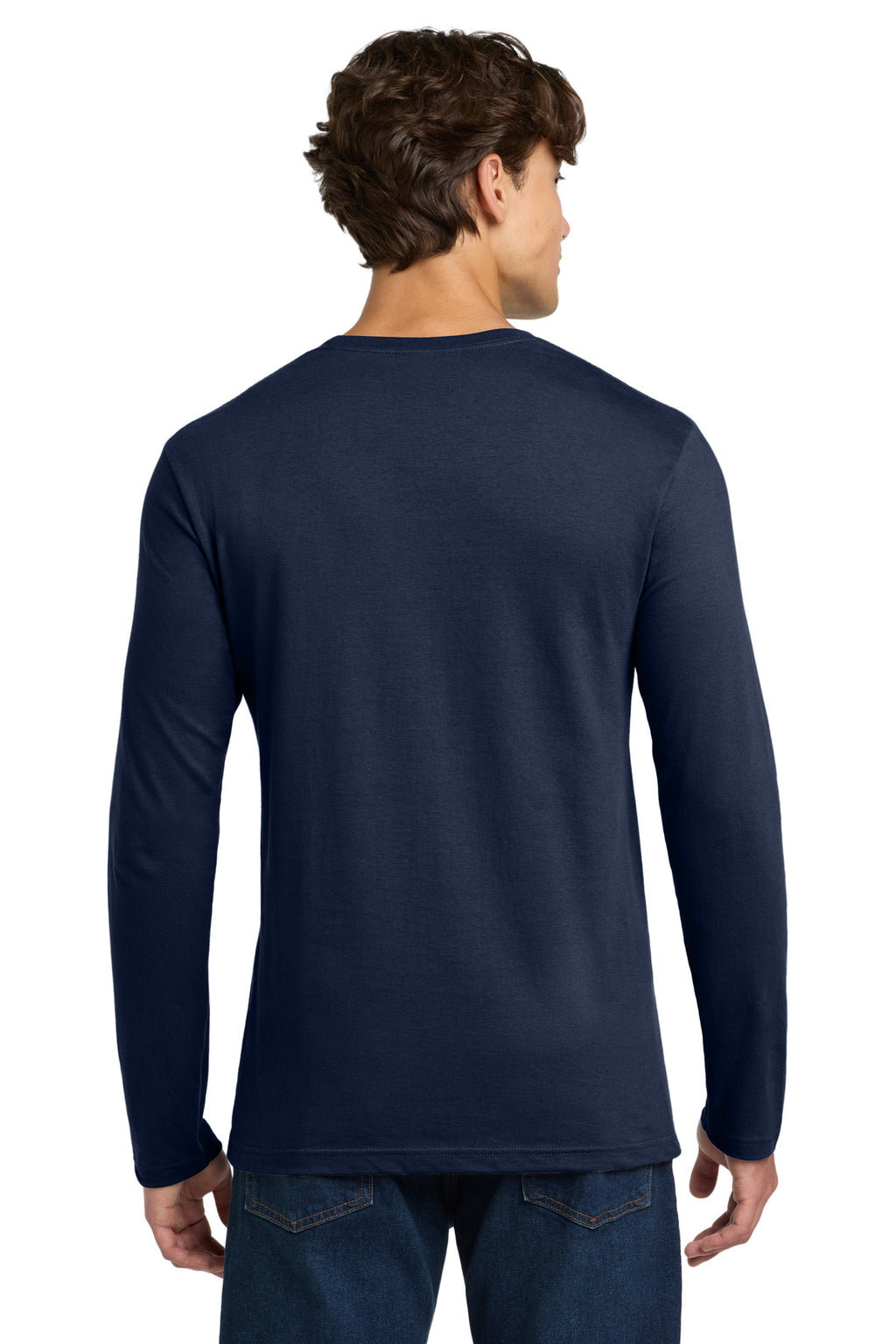 Gildan Softstyle Long Sleeve T-Shirt. 64400 - Navy - back