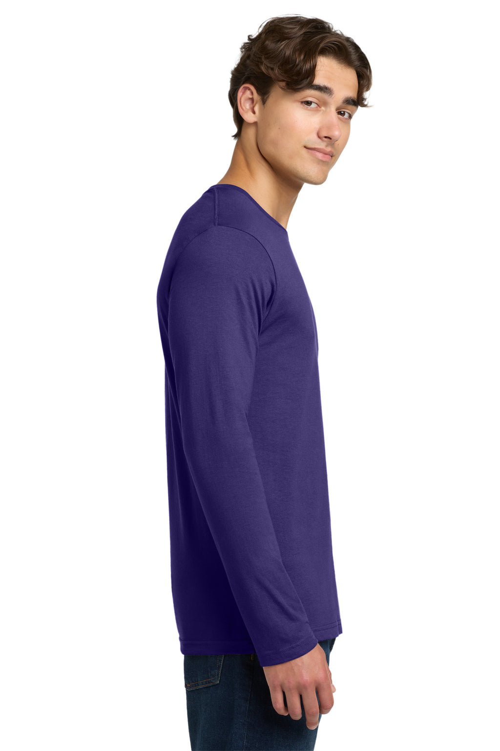 Gildan Softstyle Long Sleeve T-Shirt. 64400 - Purple - side