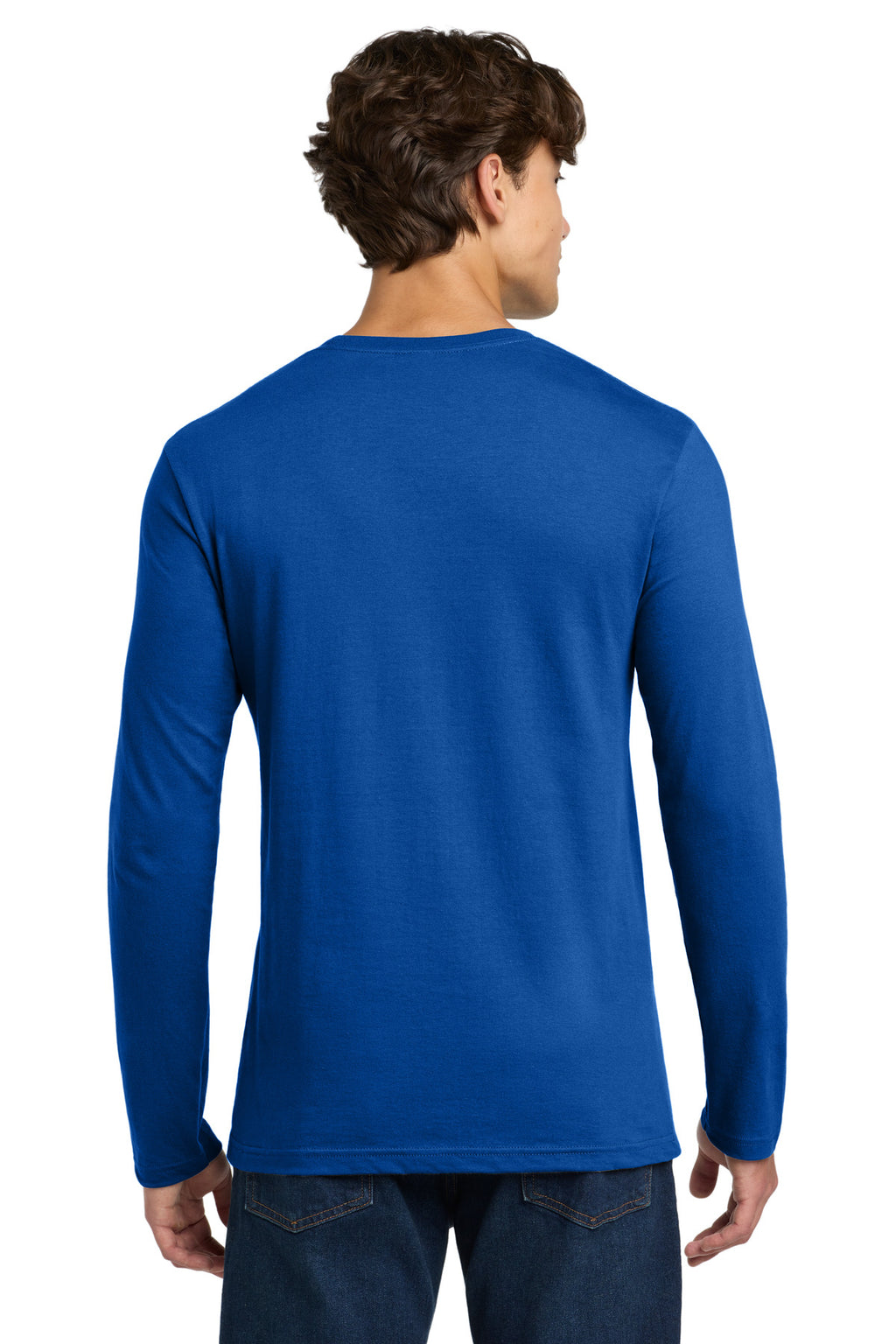 Gildan Softstyle Long Sleeve T-Shirt. 64400 - Royal - back