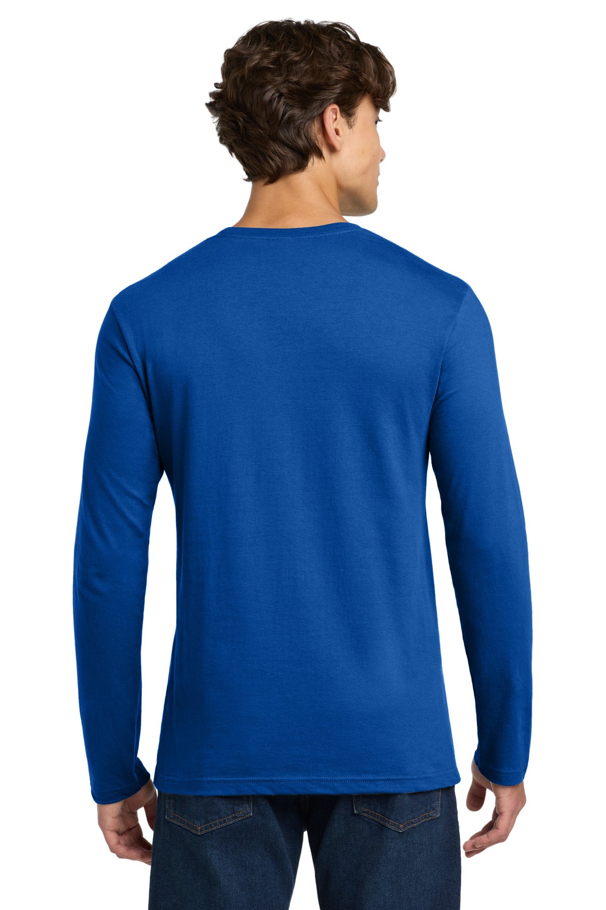 Gildan Softstyle Long Sleeve T-Shirt. 64400 - Royal - back