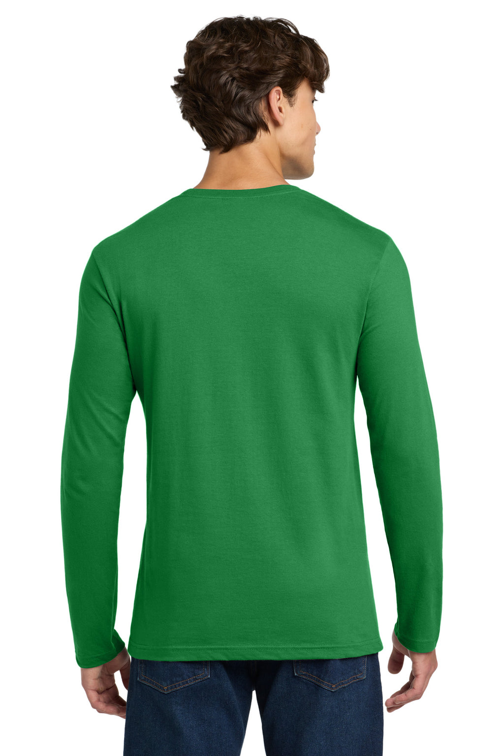 Gildan Softstyle Long Sleeve T-Shirt. 64400 - Turf Green - back