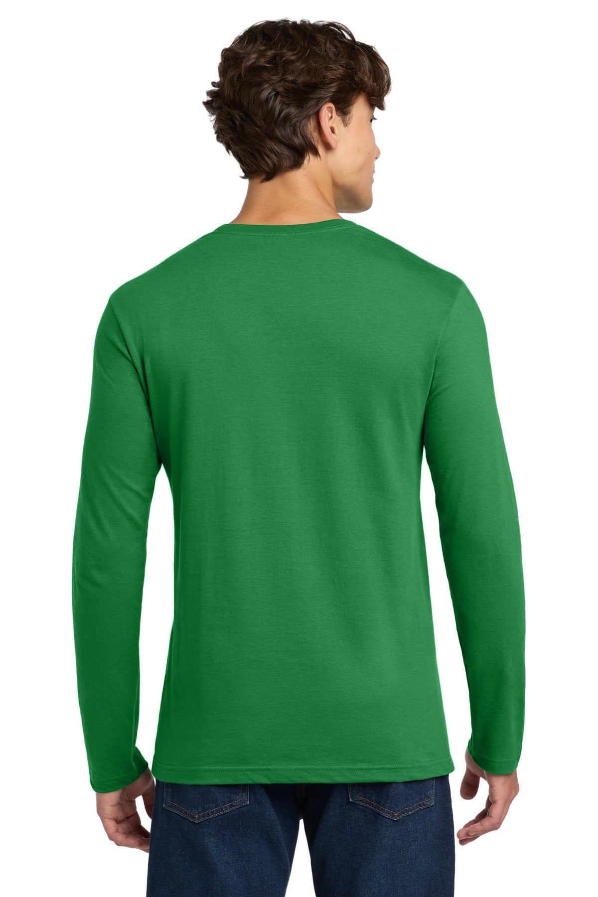 Gildan Softstyle Long Sleeve T-Shirt. 64400 - Turf Green - back