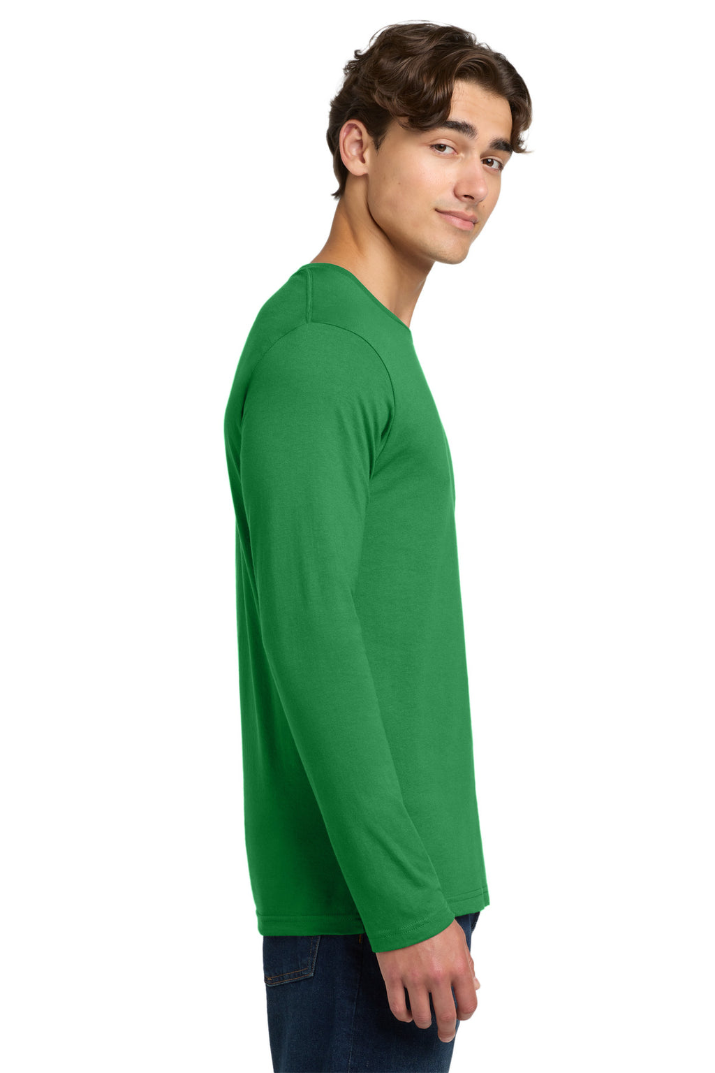 Gildan Softstyle Long Sleeve T-Shirt. 64400 - Turf Green - side
