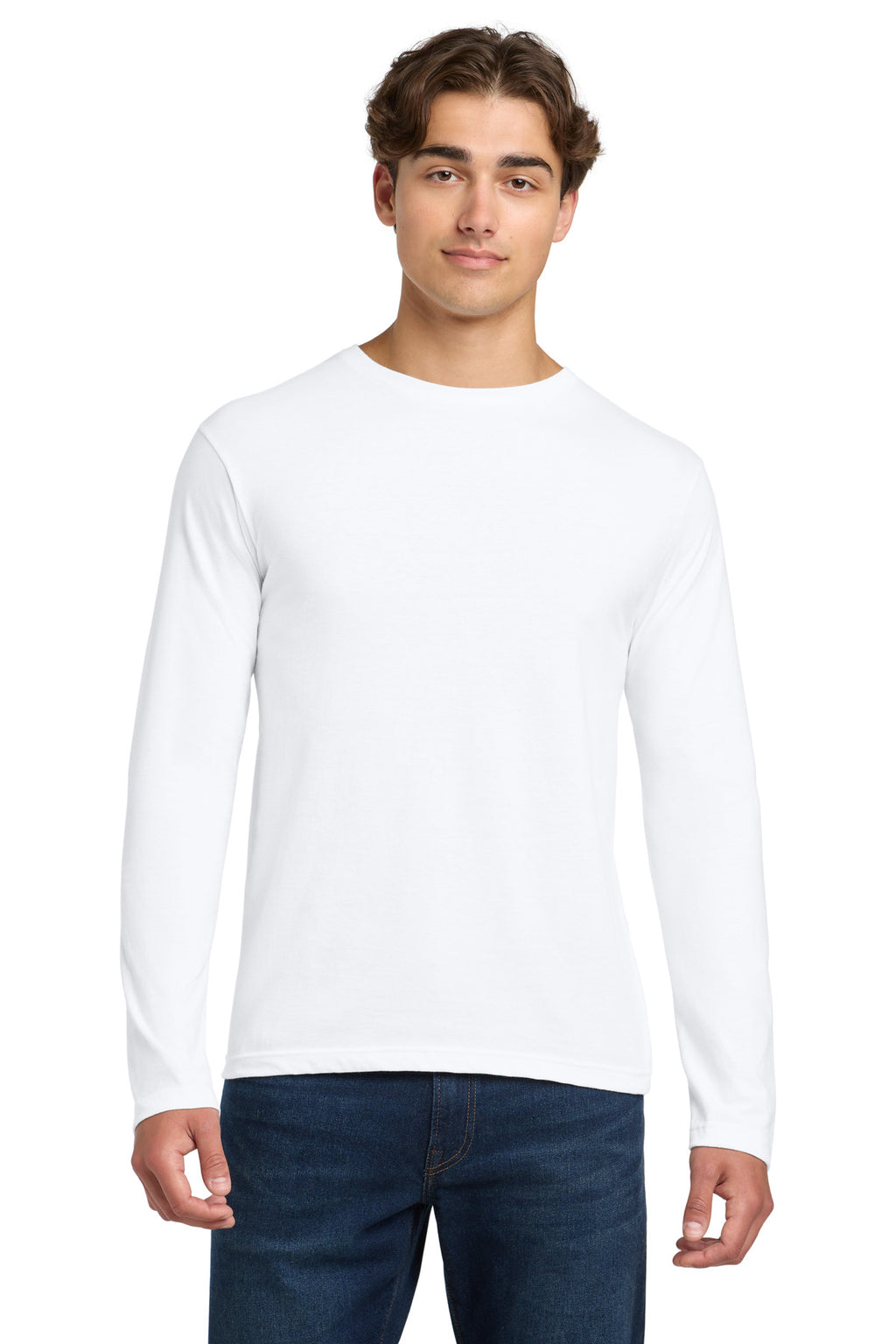 Gildan Softstyle Long Sleeve T-Shirt. 64400 - White - front