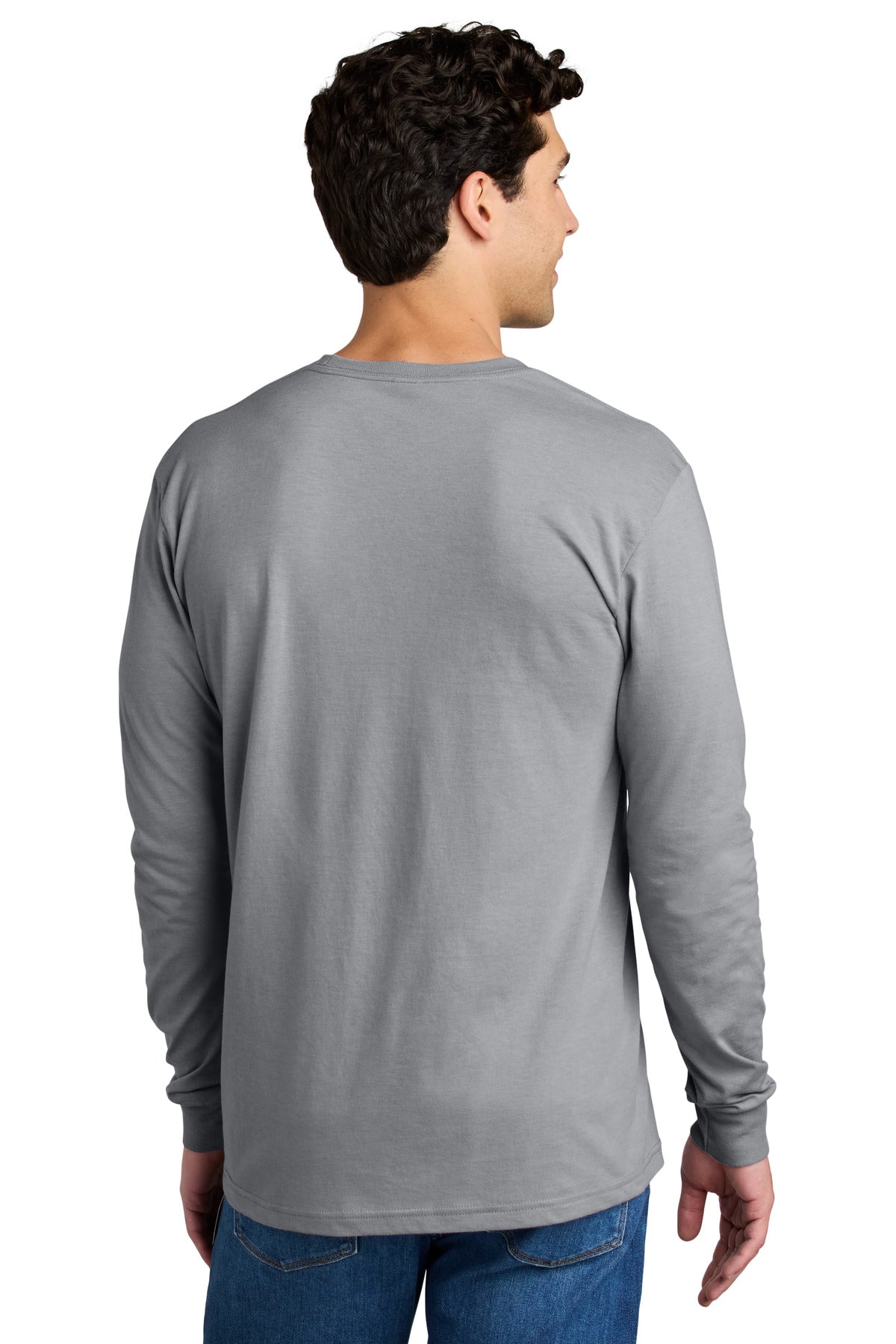 Gildan Softstyle CVC Long Sleeve Tee 64440CVC - Cement - back