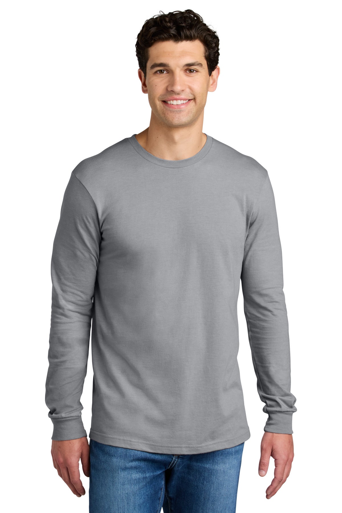 Gildan Softstyle CVC Long Sleeve Tee 64440CVC - Cement - front