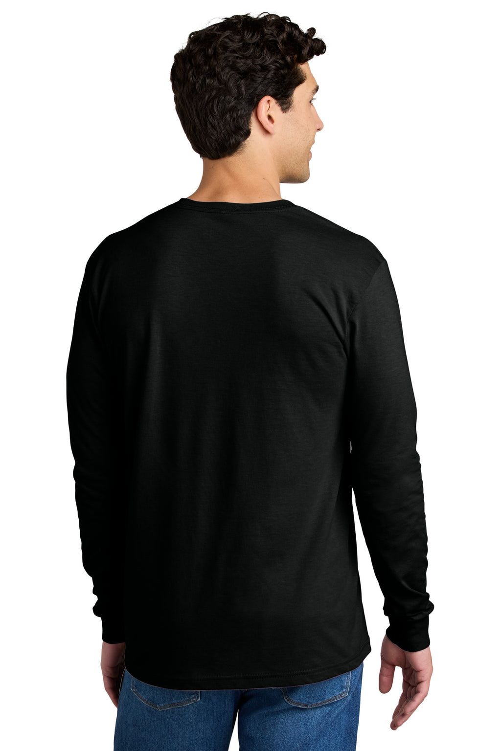 Gildan Softstyle CVC Long Sleeve Tee 64440CVC - Pitch Black - back