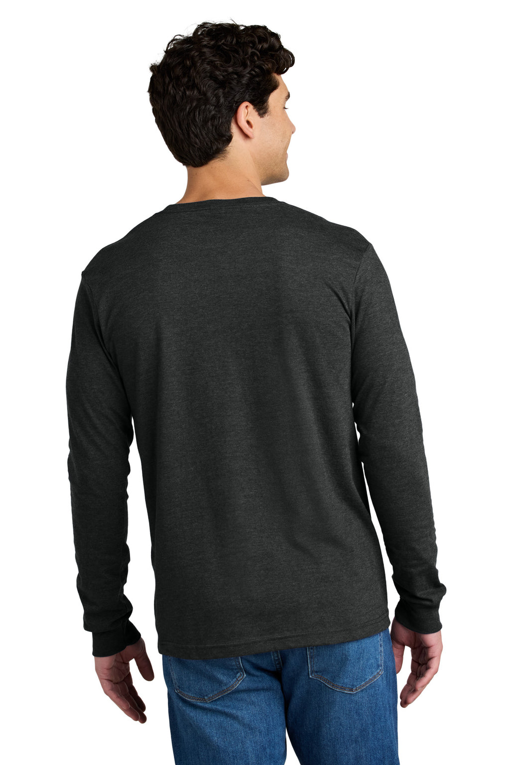 Gildan Softstyle CVC Long Sleeve Tee 64440CVC - Pitch Black Mist - back
