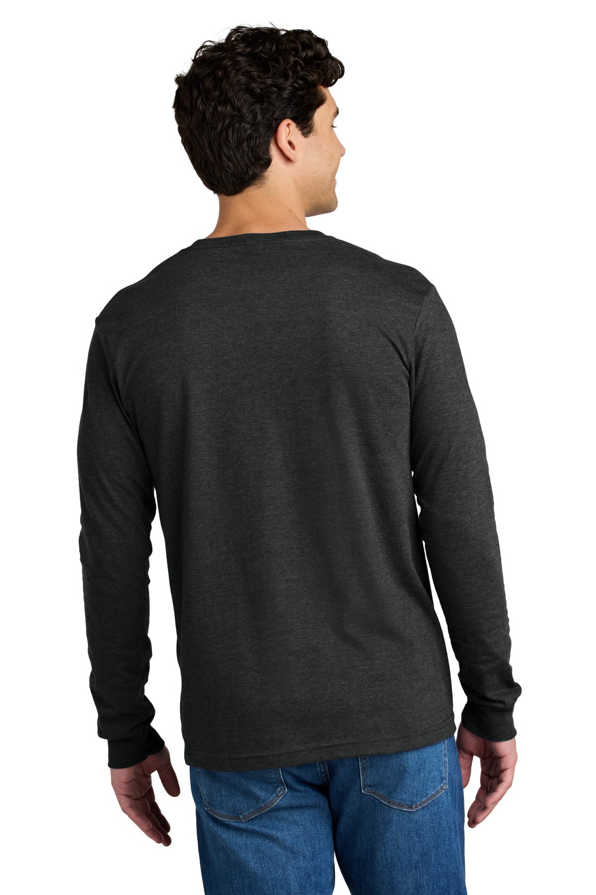 Gildan Softstyle CVC Long Sleeve Tee 64440CVC - Pitch Black Mist - back