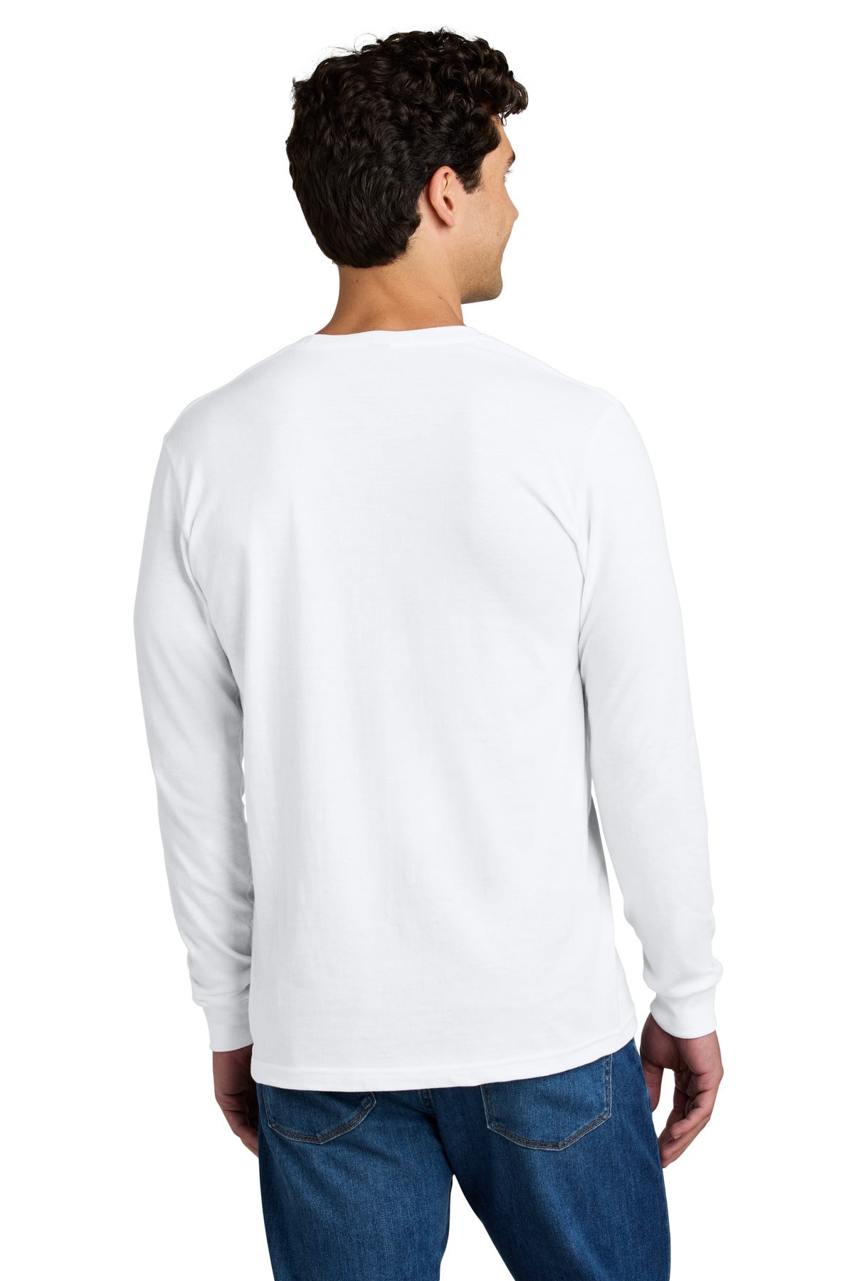 Gildan Softstyle CVC Long Sleeve Tee 64440CVC - White - back