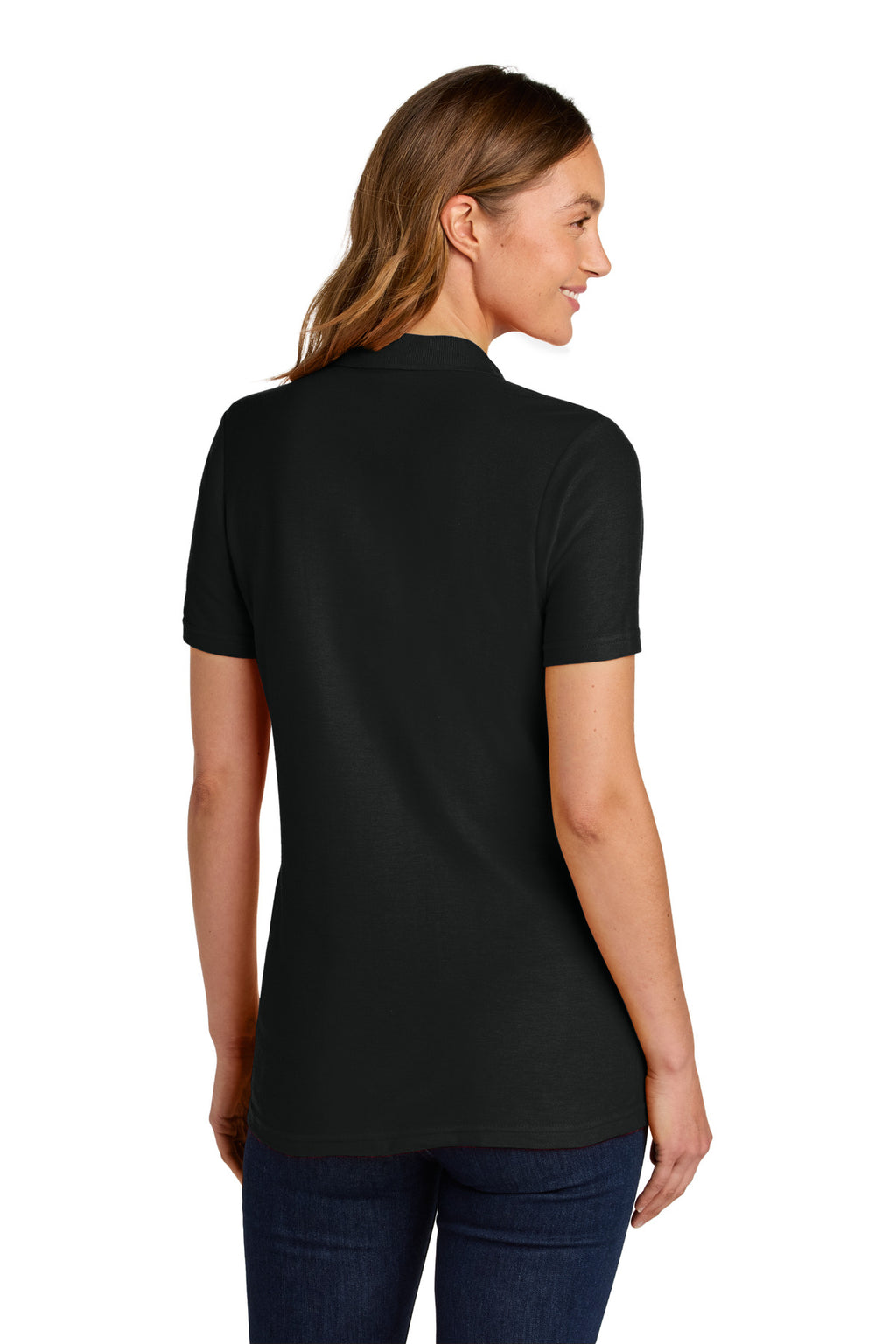 Gildan Softstyle Women's Pique Polo 64800L - Black - back