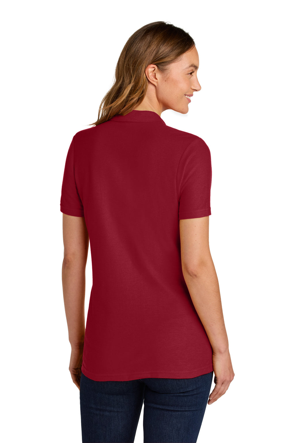 Gildan Softstyle Women's Pique Polo 64800L - Cherry Red - side