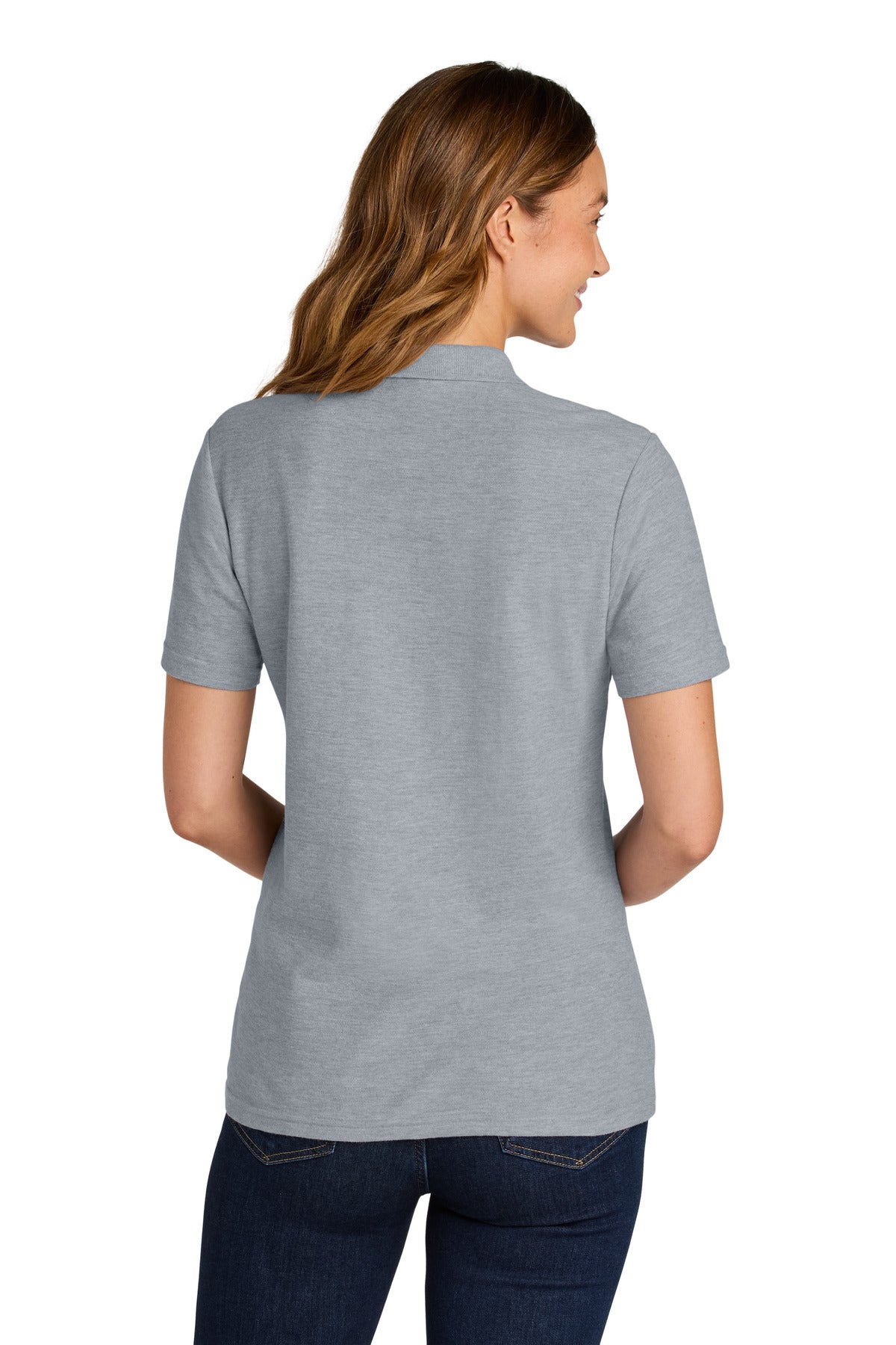 Gildan Softstyle Women's Pique Polo 64800L - Ring Spun Sport Grey - back