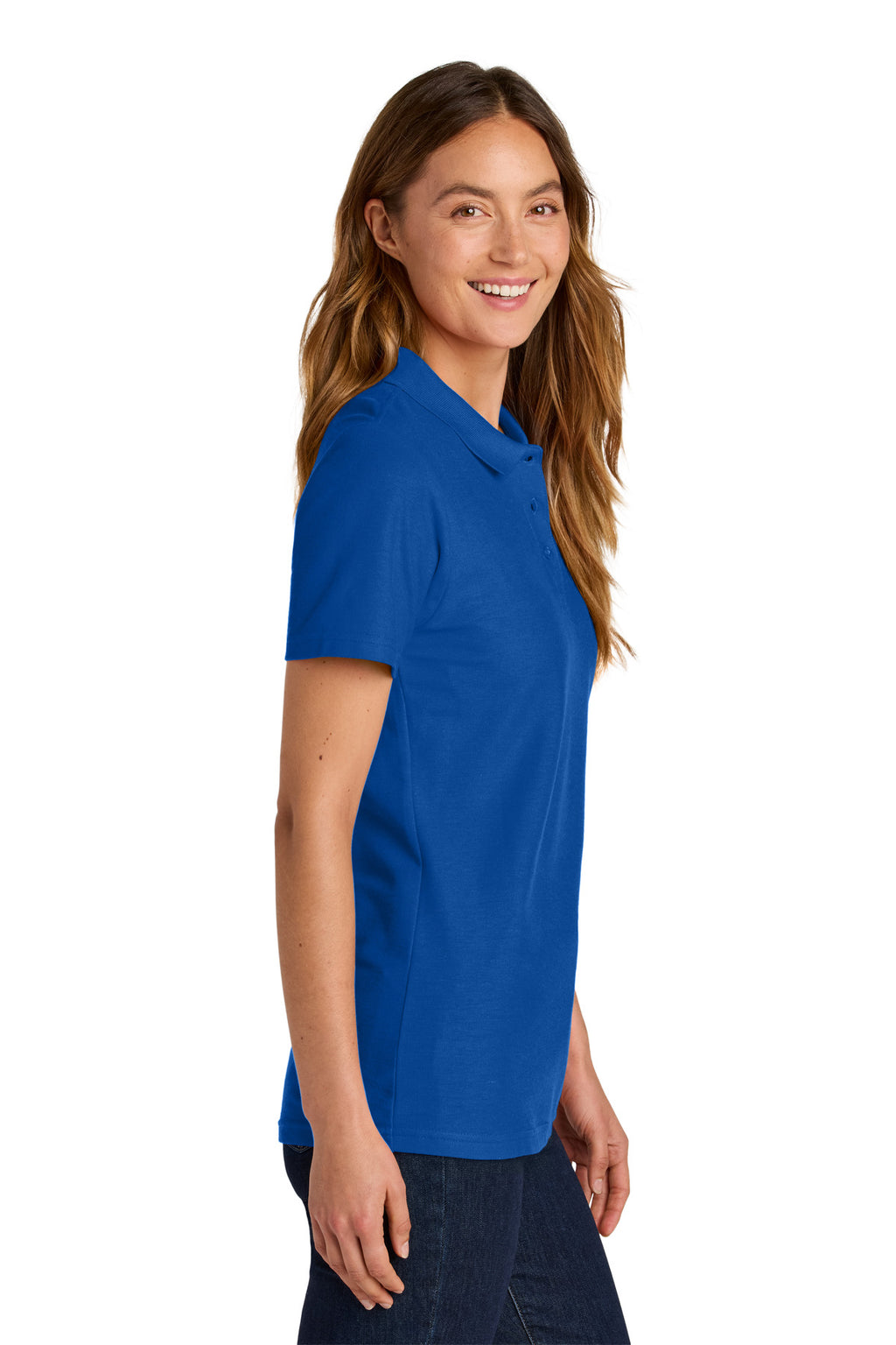 Gildan Softstyle Women's Pique Polo 64800L - Royal - back