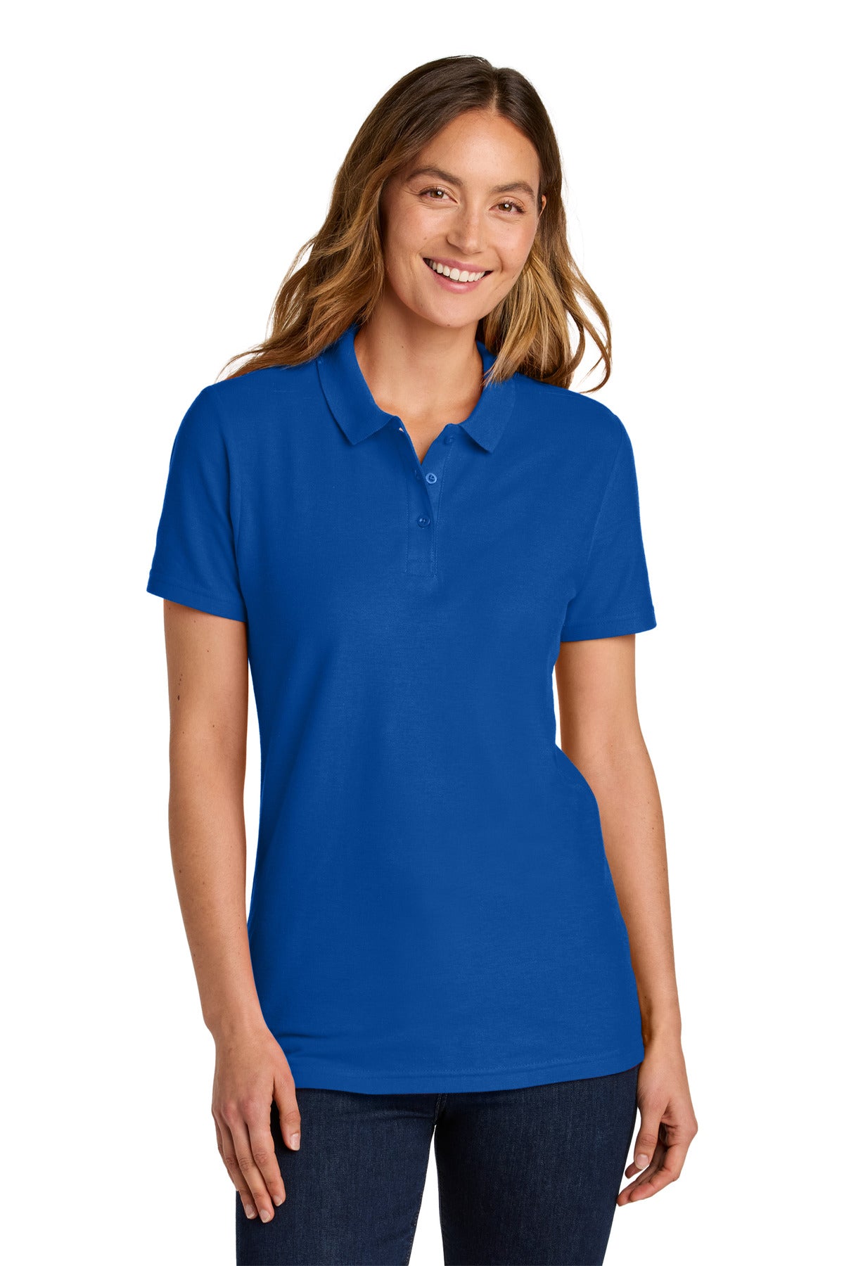Gildan Softstyle Women's Pique Polo 64800L - Royal - front