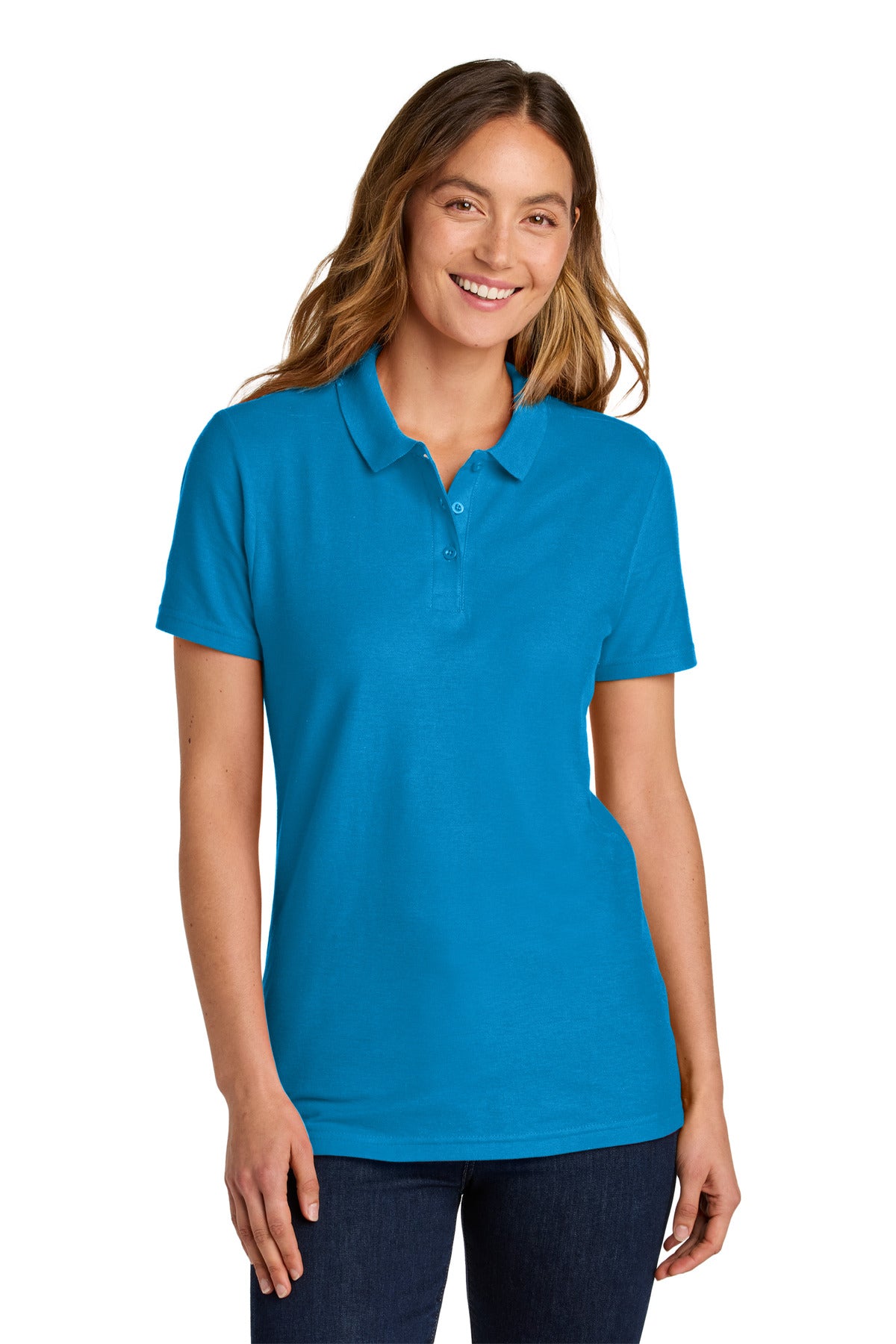 Gildan Softstyle Women's Pique Polo 64800L - Sapphire - front