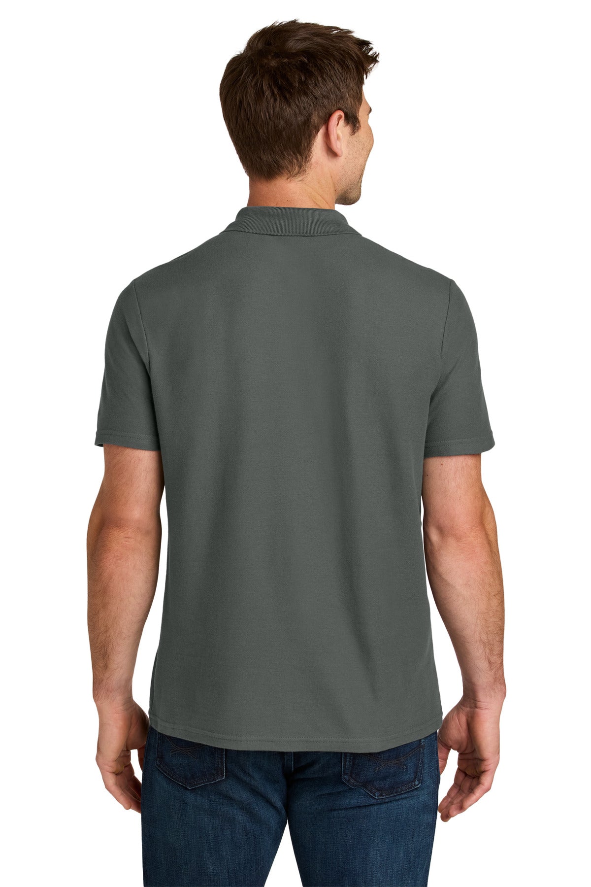 Gildan Softstyle Pique Polo 64800 - Charcoal - back