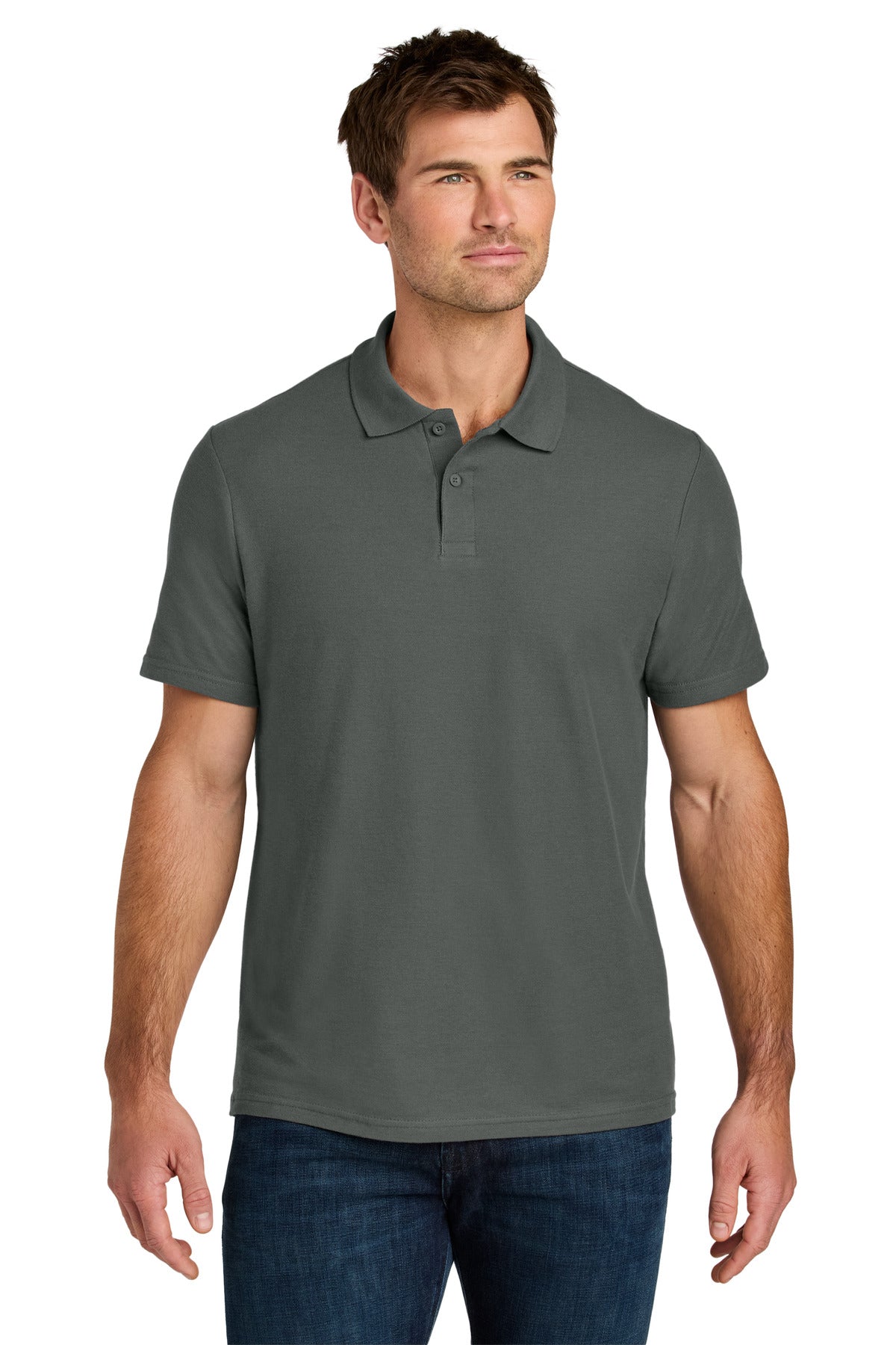 Gildan Softstyle Pique Polo 64800 - Charcoal - front