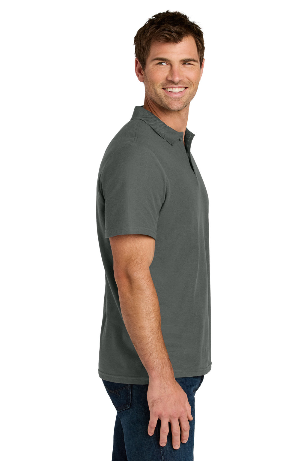 Gildan Softstyle Pique Polo 64800 - Charcoal - side