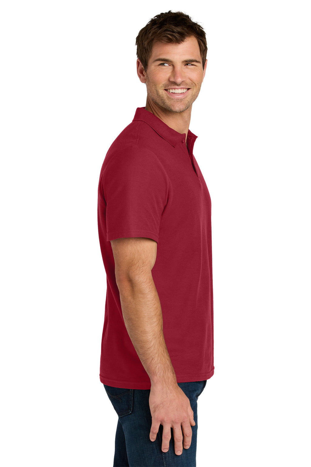 Gildan Softstyle Pique Polo 64800 - Cherry Red - side