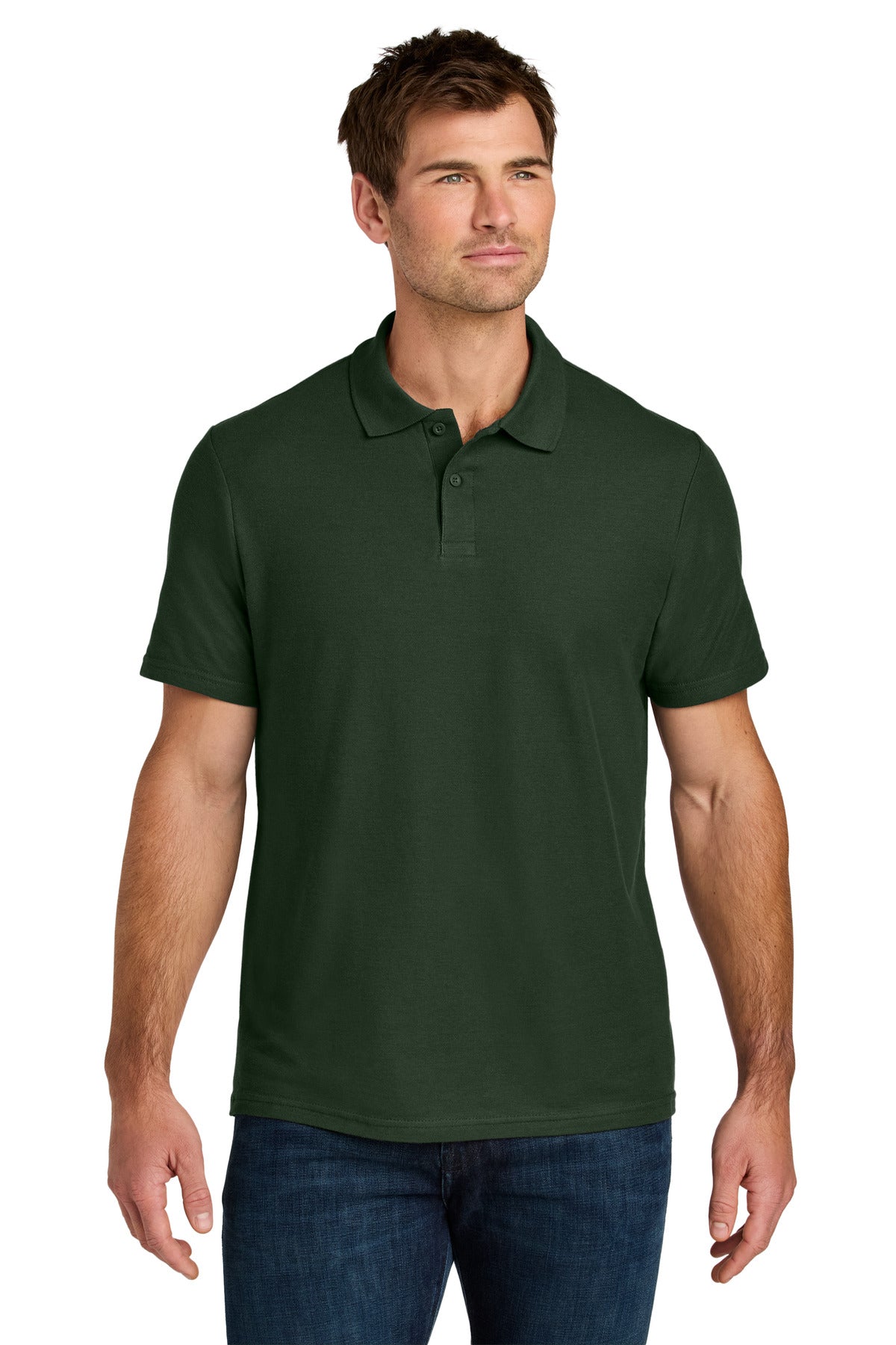 Gildan Softstyle Pique Polo 64800 - Forest Green - front