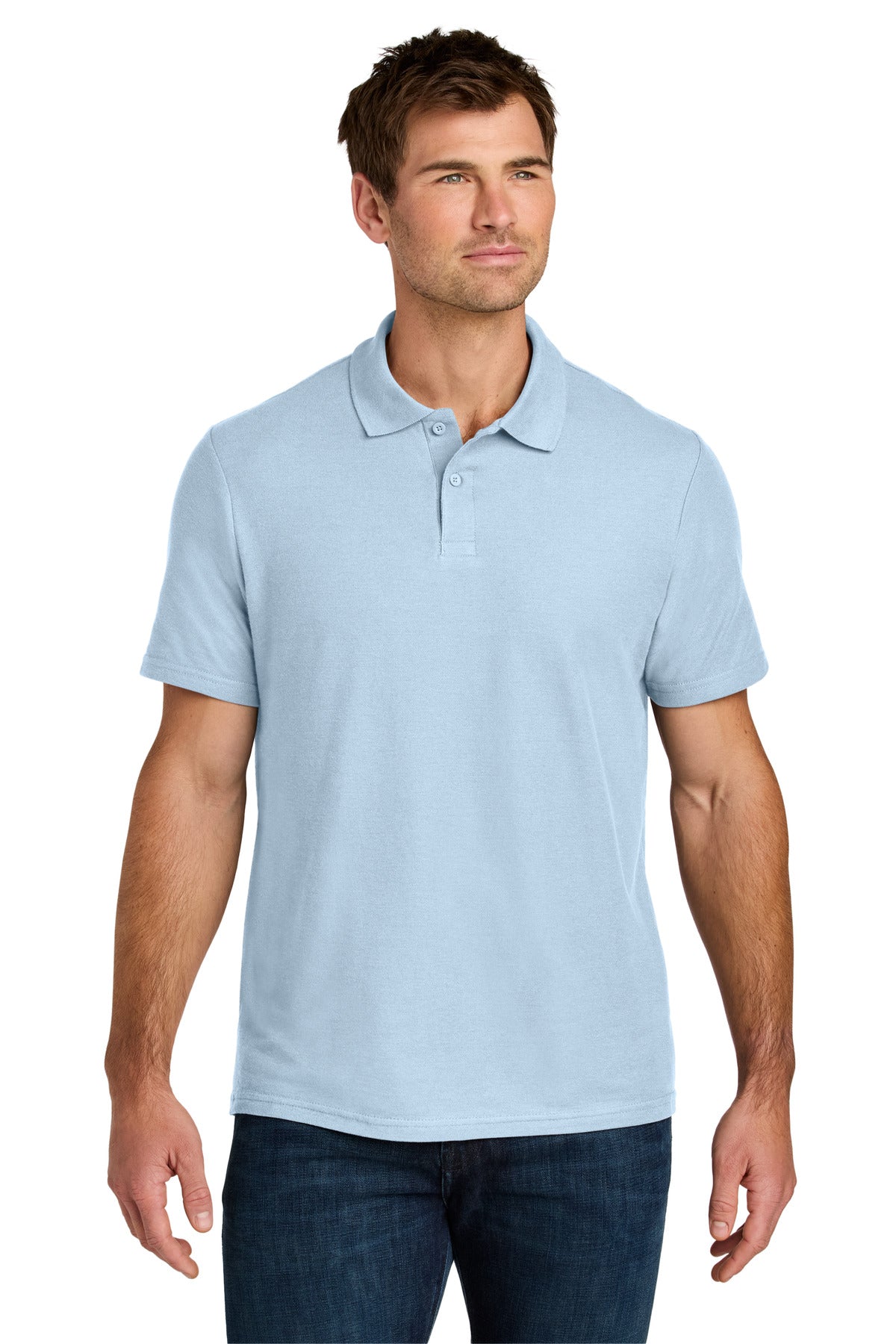 Gildan Softstyle Pique Polo 64800 - Light Blue - front