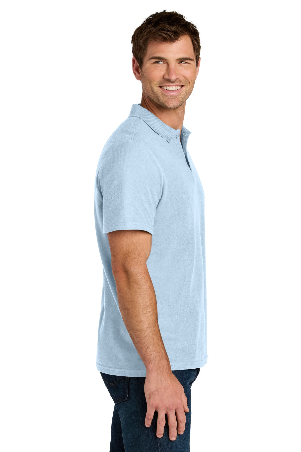 Gildan Softstyle Pique Polo 64800 - Light Blue - side