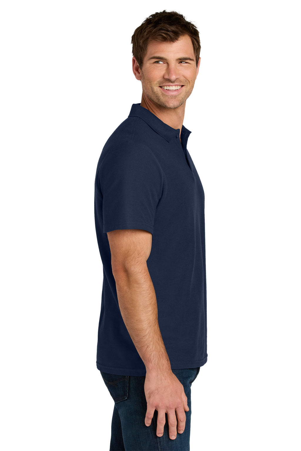 Gildan Softstyle Pique Polo 64800 - Navy - side