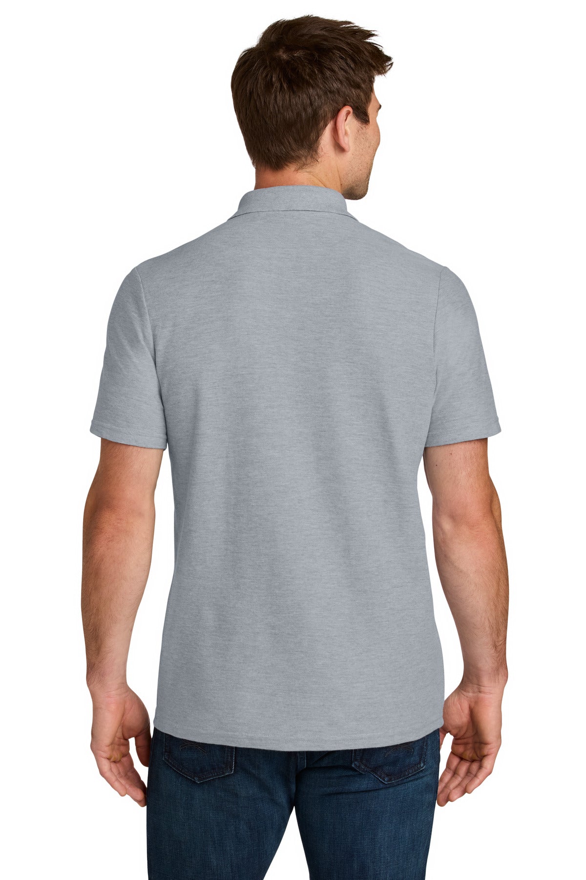 Gildan Softstyle Pique Polo 64800 - Ring Spun Sport Grey - back