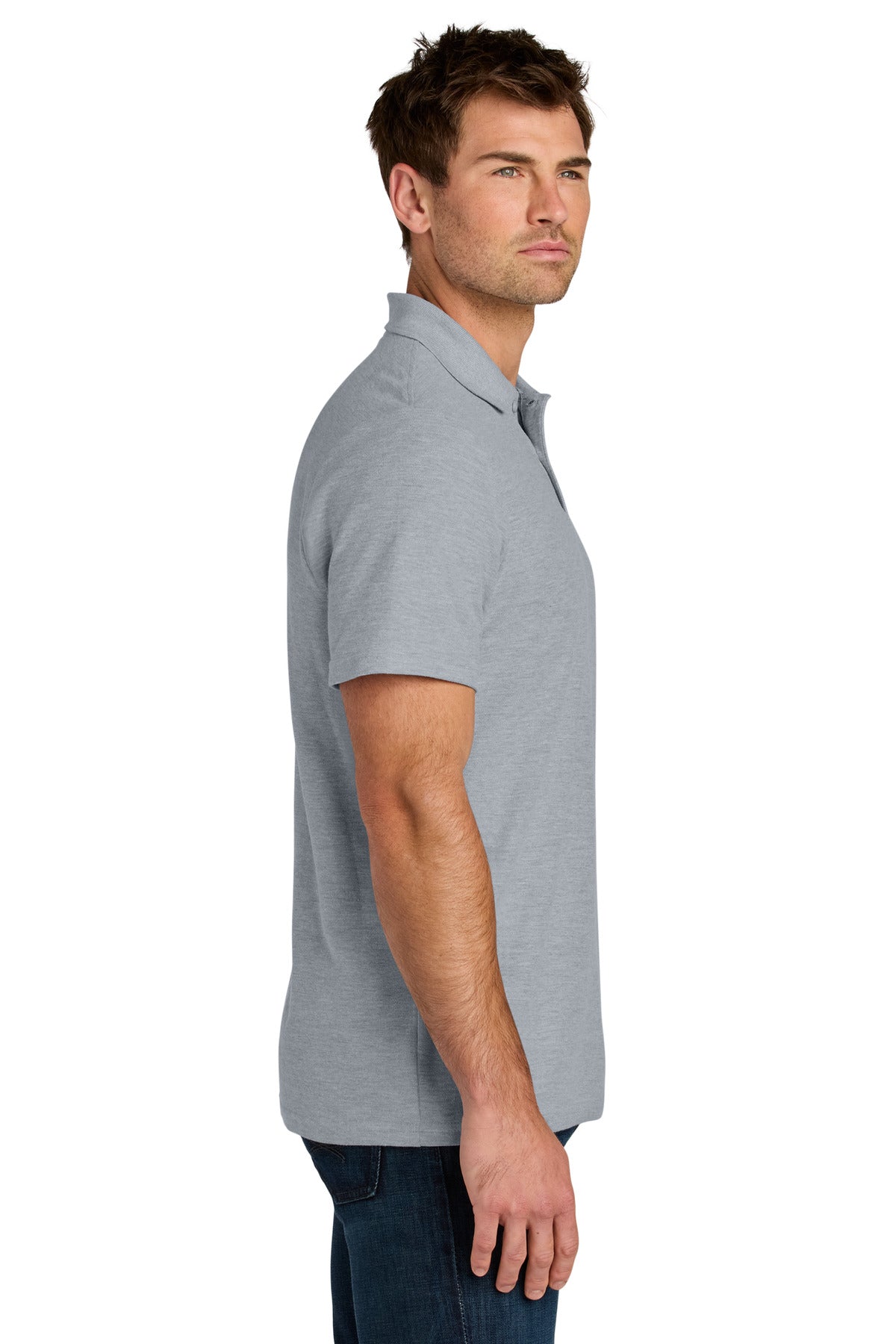 Gildan Softstyle Pique Polo 64800 - Ring Spun Sport Grey - side