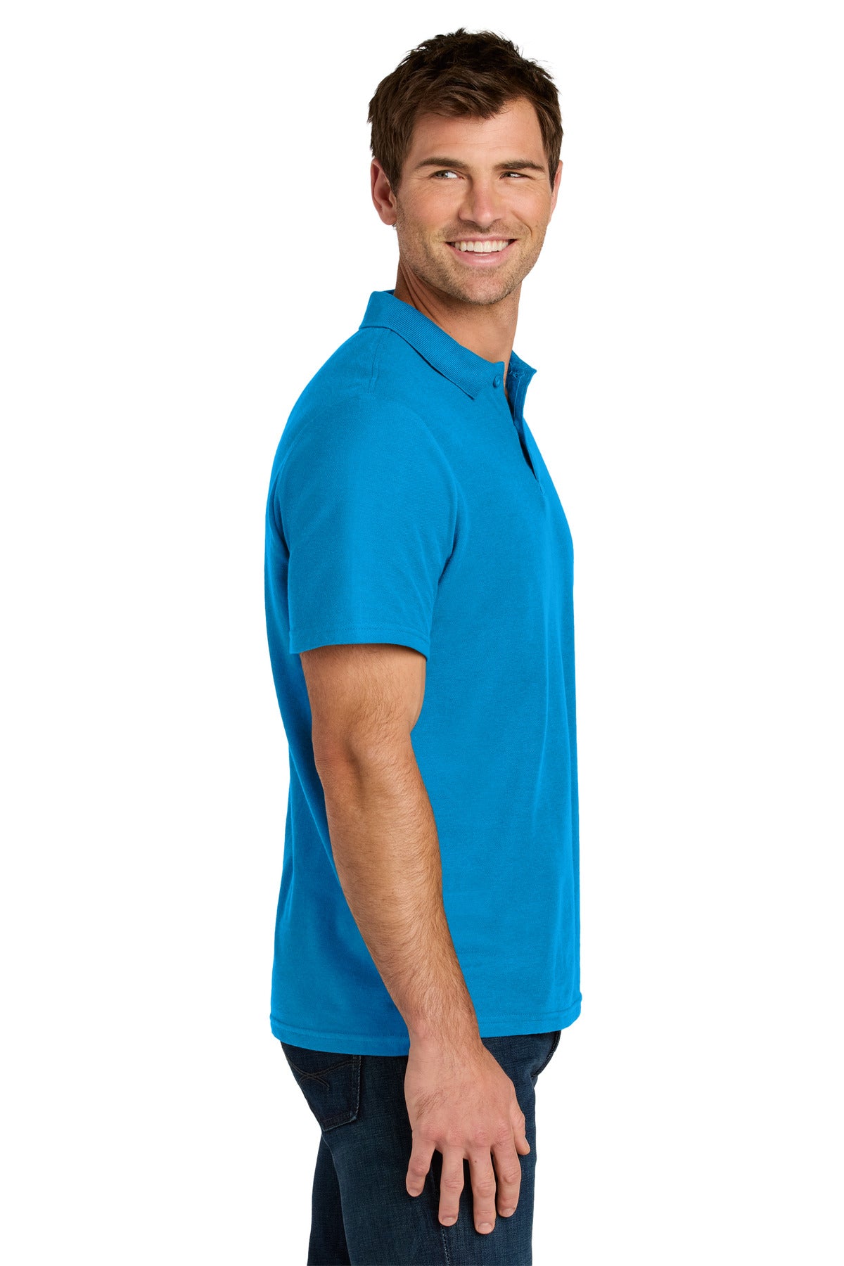Gildan Softstyle Pique Polo 64800 - Sapphire - side