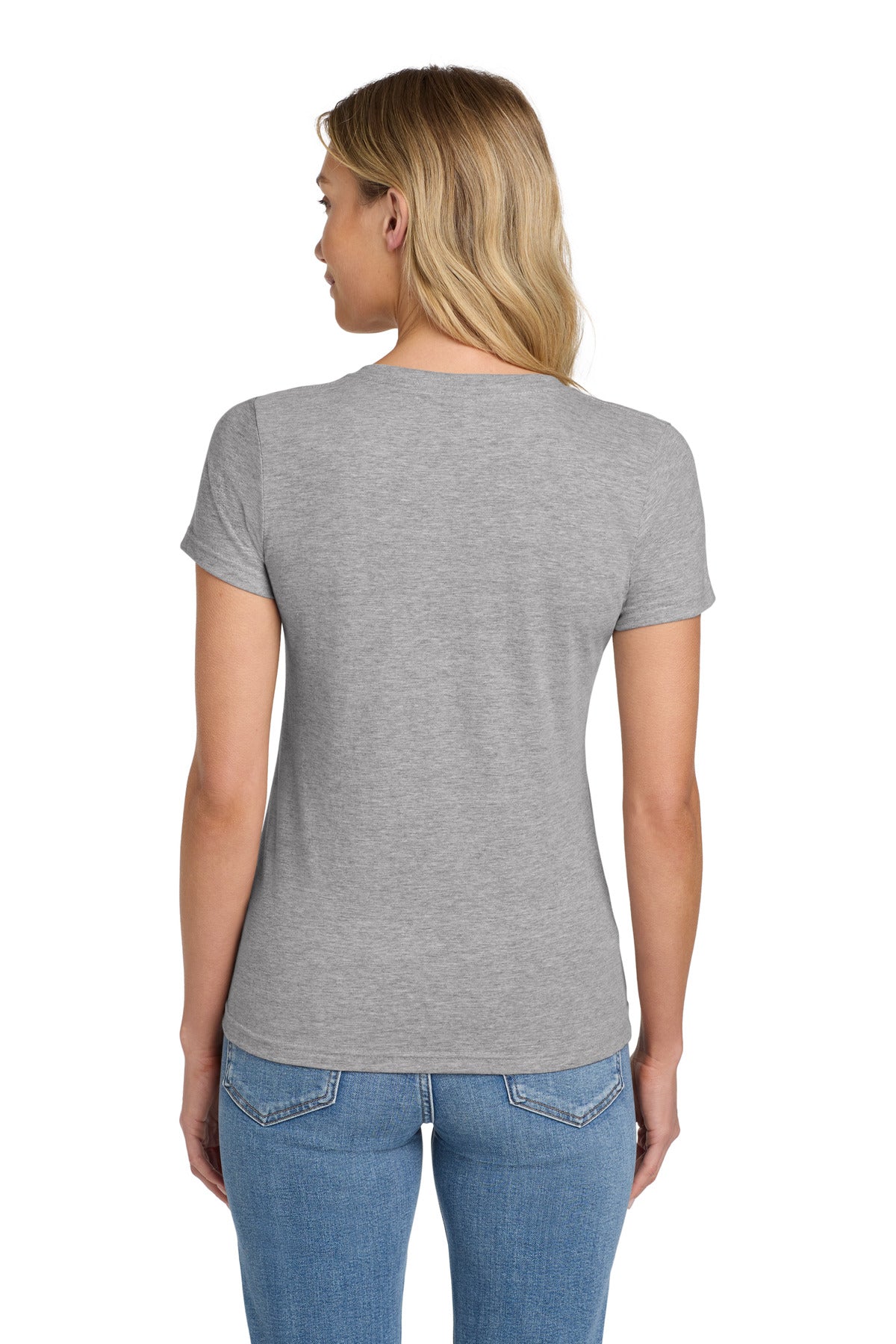 Gildan Softstyle Women's Fit V-Neck T-Shirt. 64V00L - Sport Grey - back