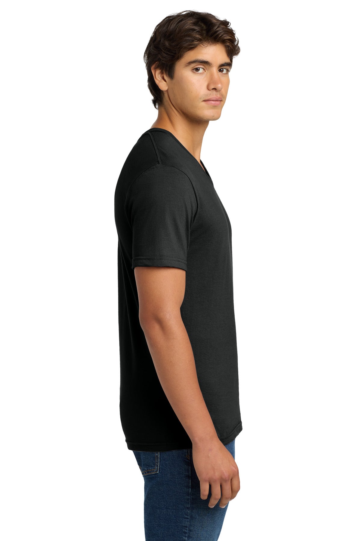 Gildan Softstyle V-Neck T-Shirt. 64V00 - Black - side