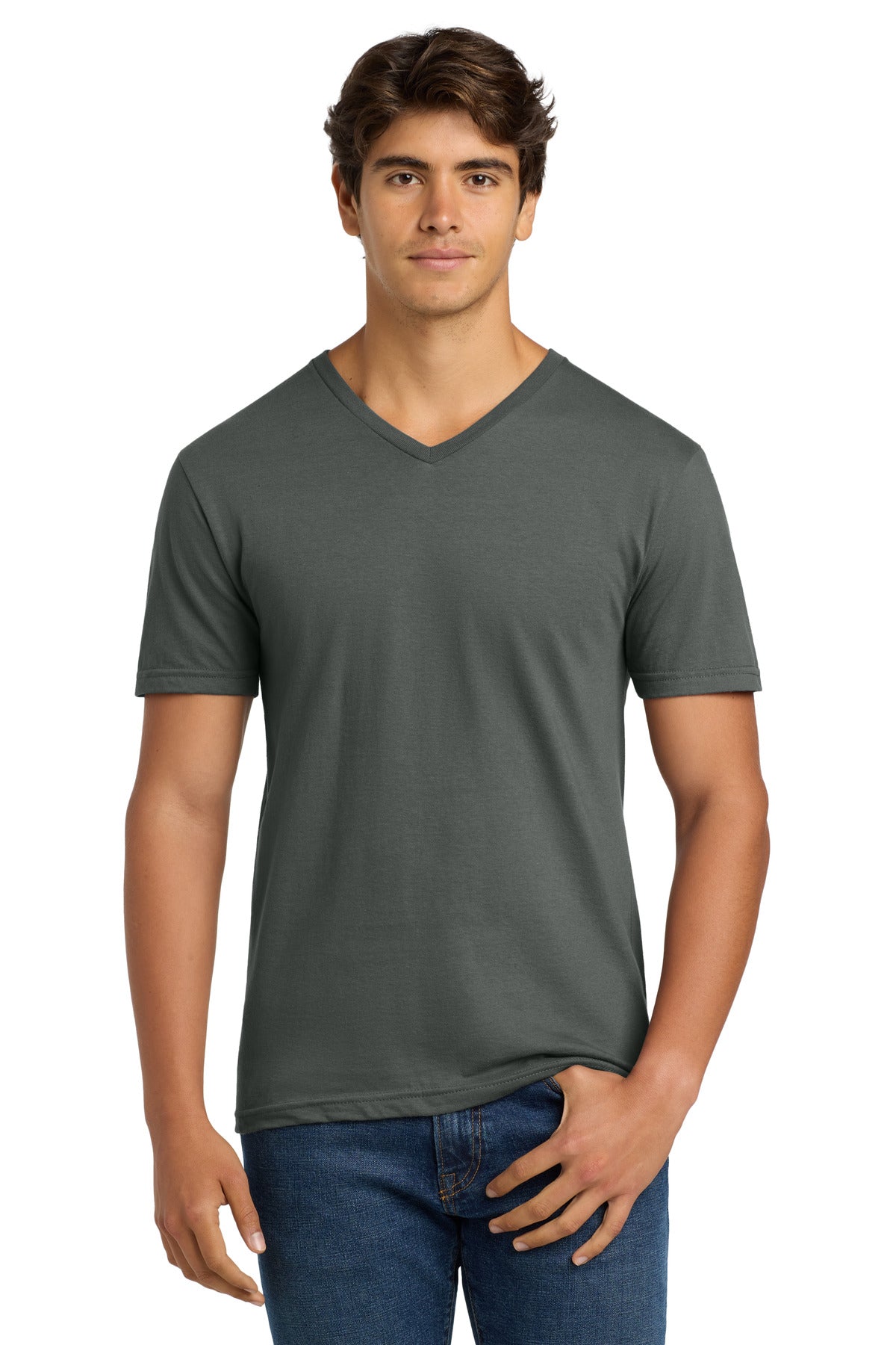 Gildan Softstyle V-Neck T-Shirt. 64V00 - Charcoal - front