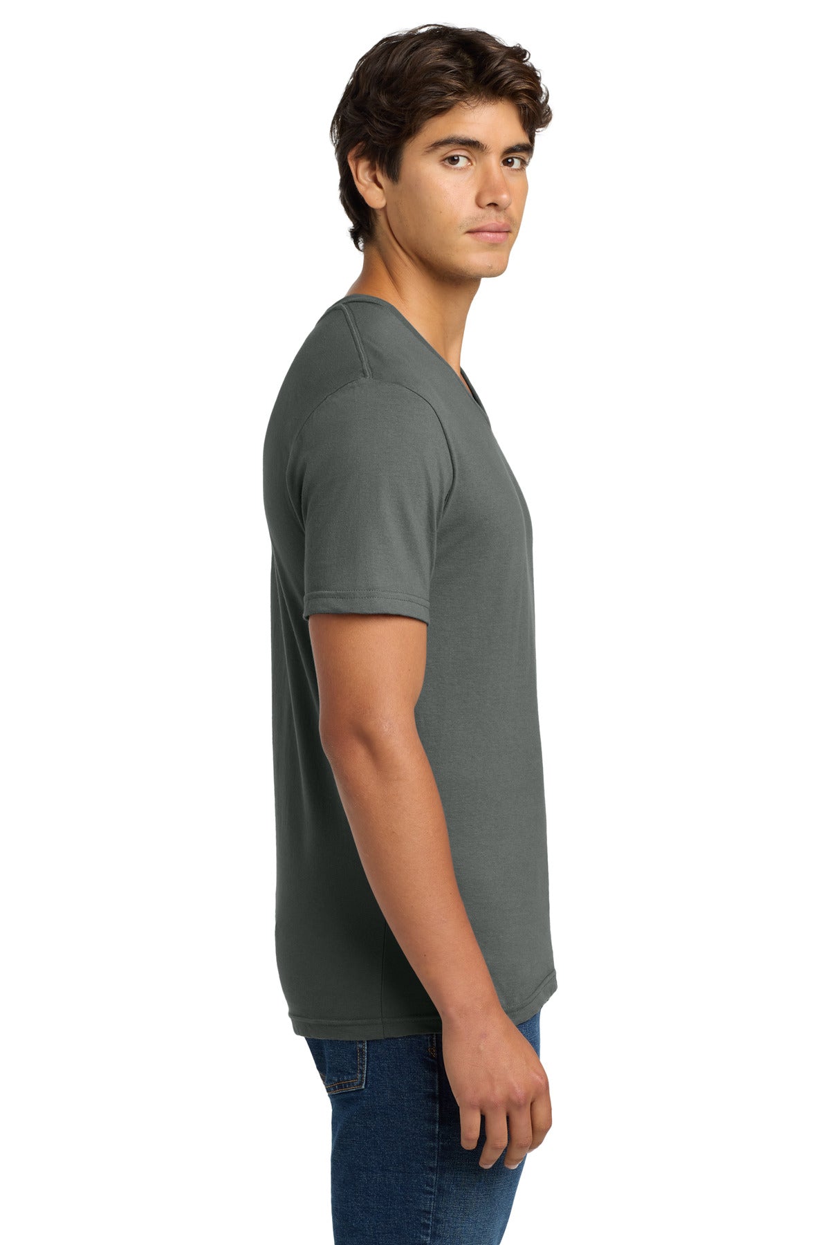 Gildan Softstyle V-Neck T-Shirt. 64V00 - Charcoal - side