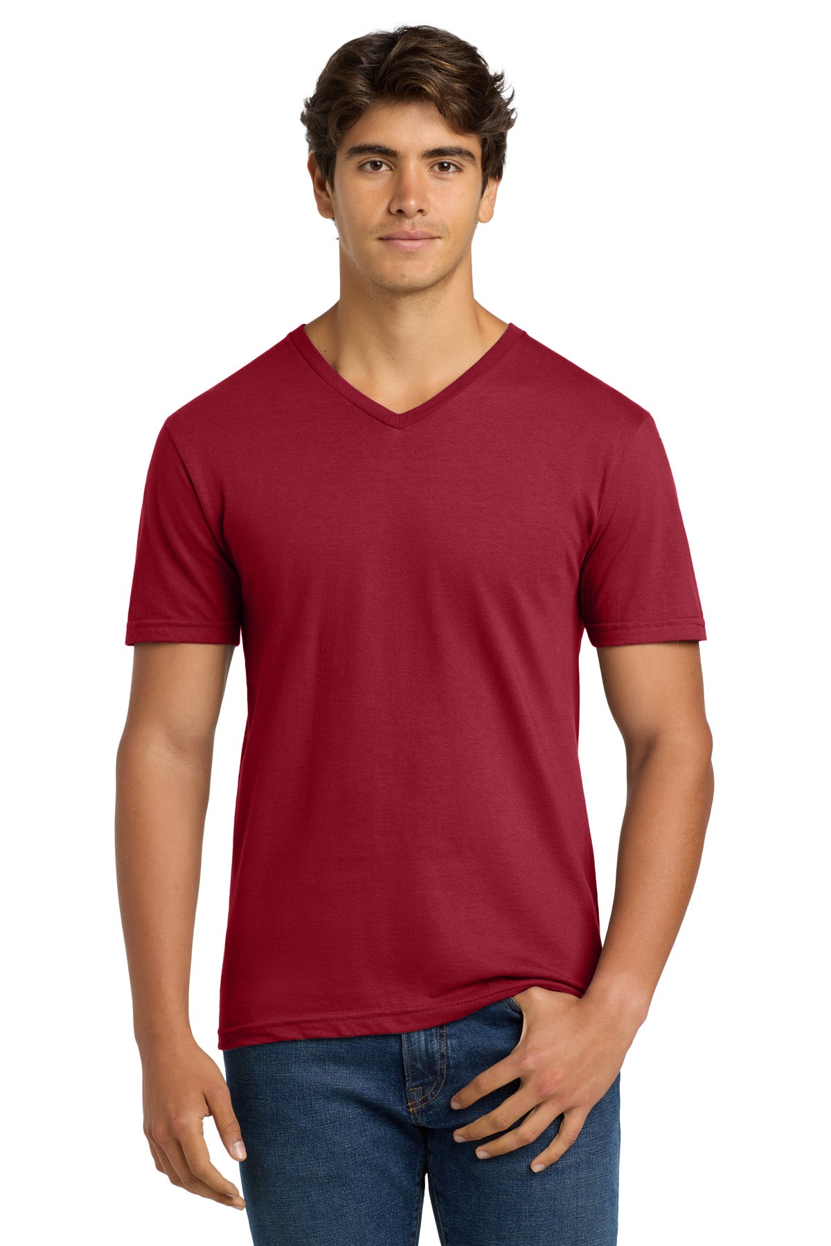 Gildan Softstyle V-Neck T-Shirt. 64V00 - Cherry Red - front