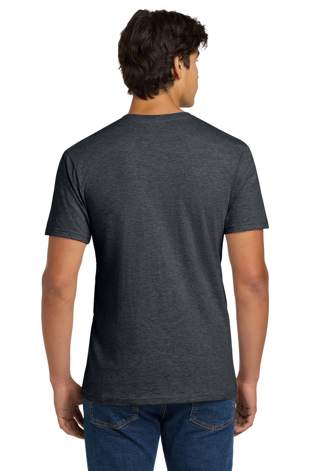 Gildan Softstyle V-Neck T-Shirt. 64V00 - Dark Heather - back