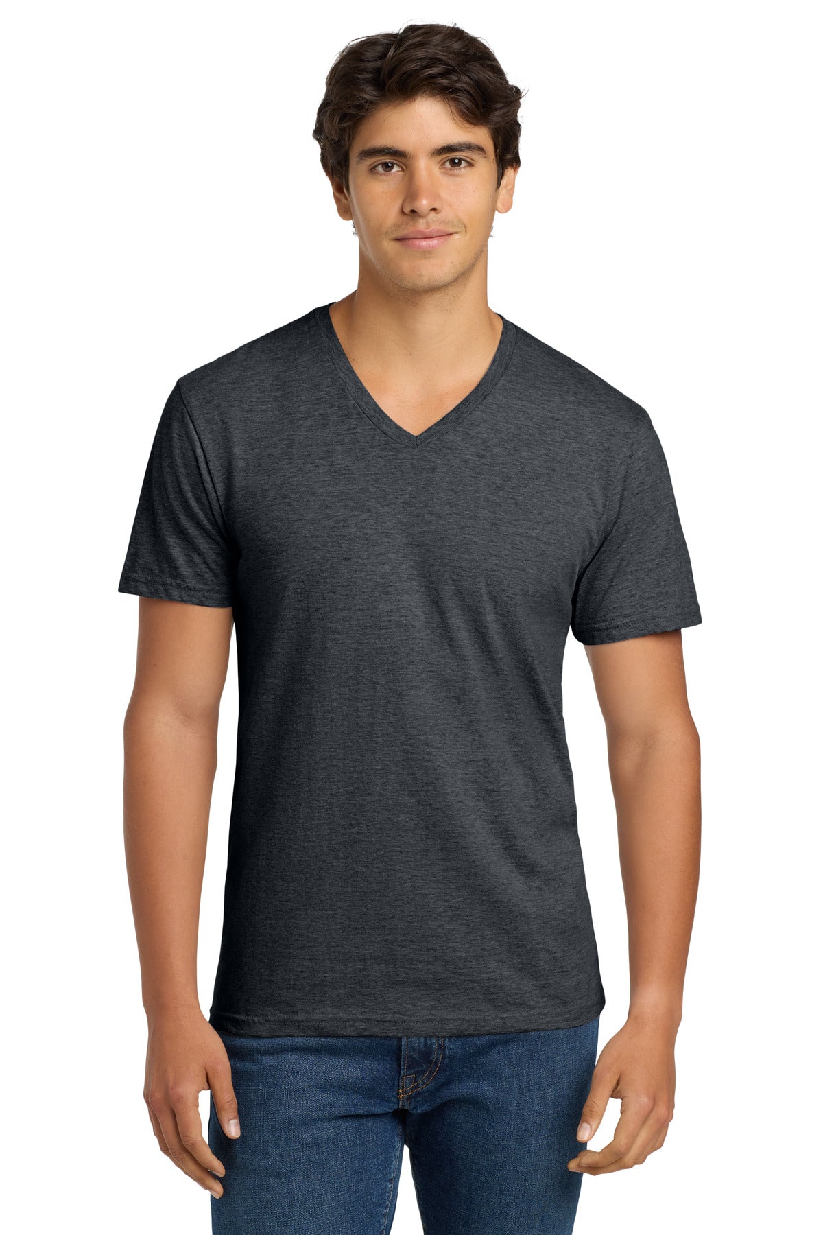 Gildan Softstyle V-Neck T-Shirt. 64V00 - Dark Heather - front