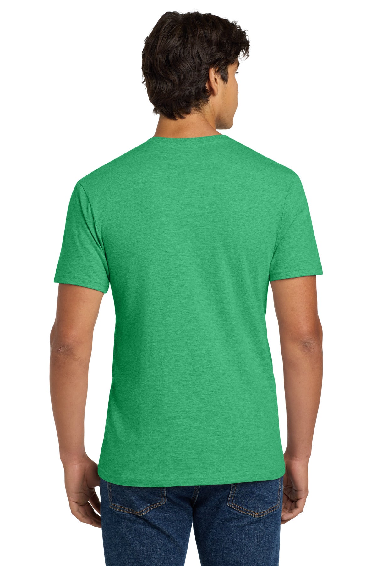 Gildan Softstyle V-Neck T-Shirt. 64V00 - Heather Irish Green - back