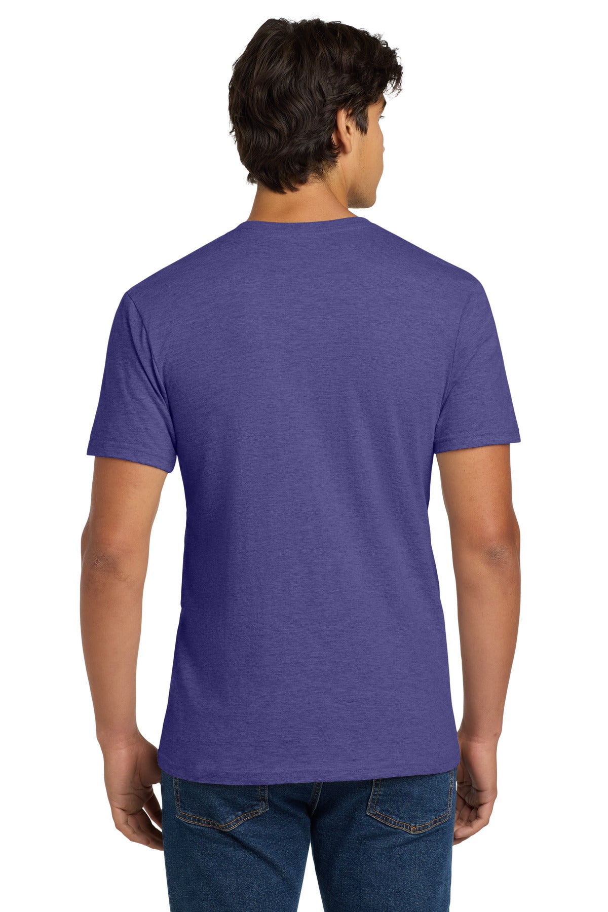 Gildan Softstyle V-Neck T-Shirt. 64V00 - Heather Purple - back