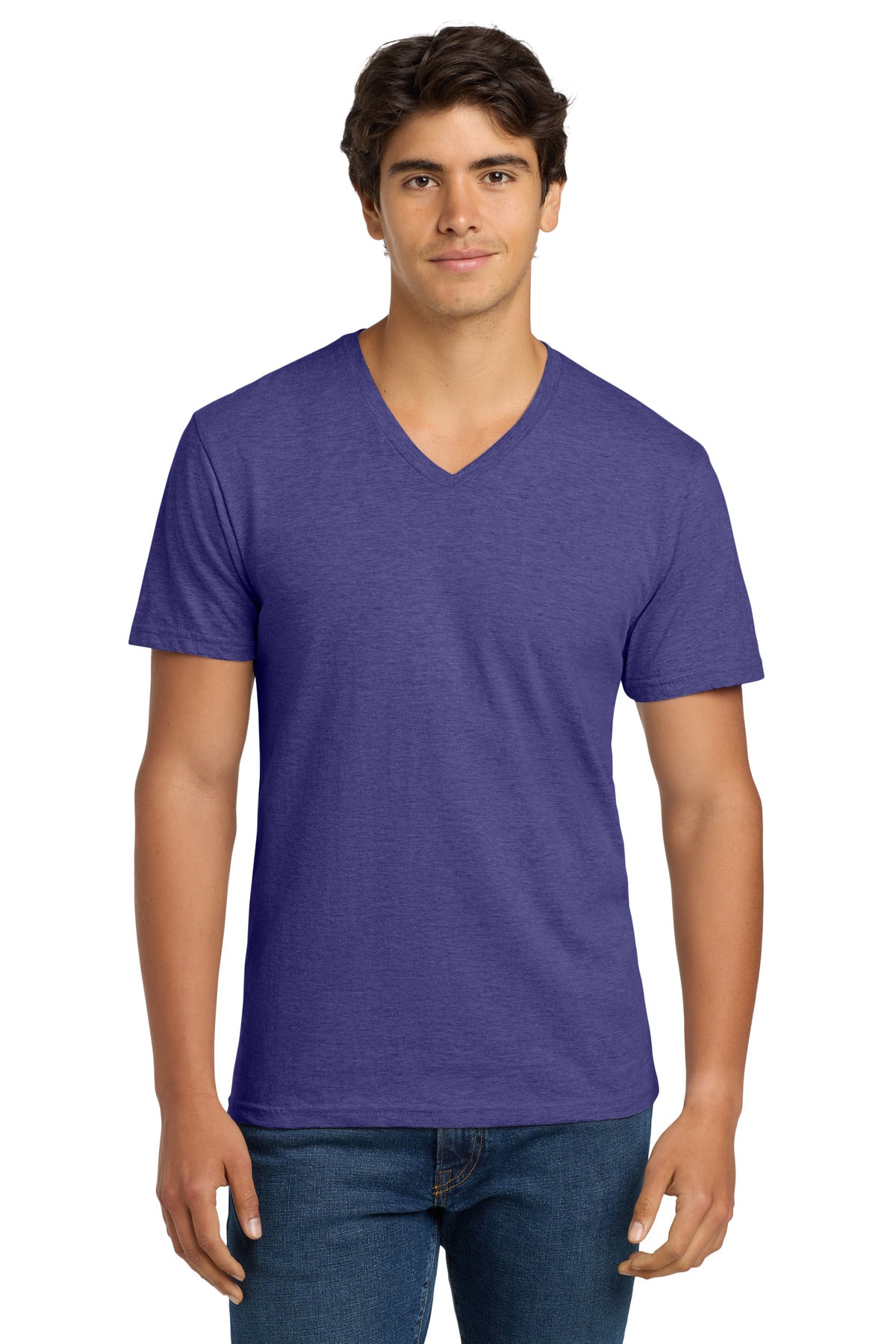Gildan Softstyle V-Neck T-Shirt. 64V00 - Heather Purple - front