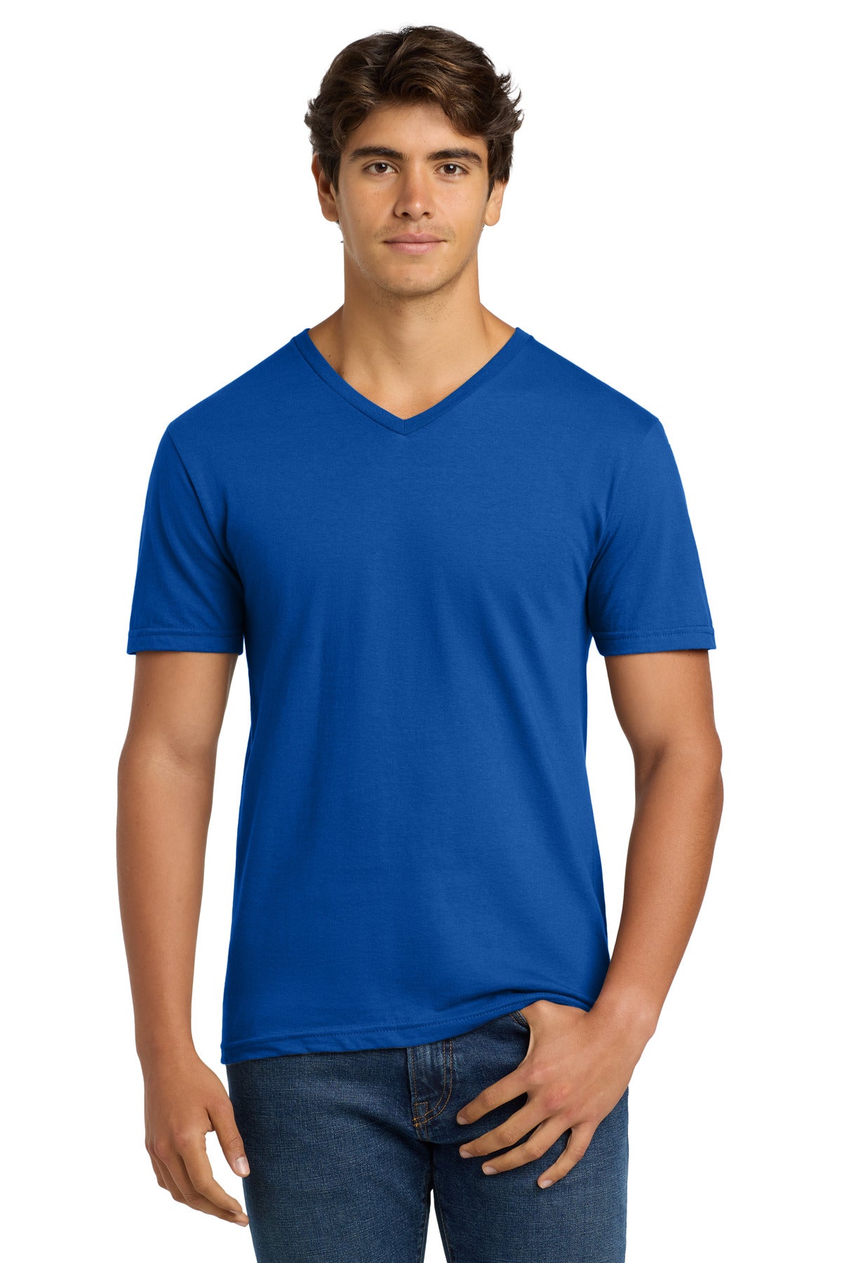 Gildan Softstyle V-Neck T-Shirt. 64V00 - Royal - front