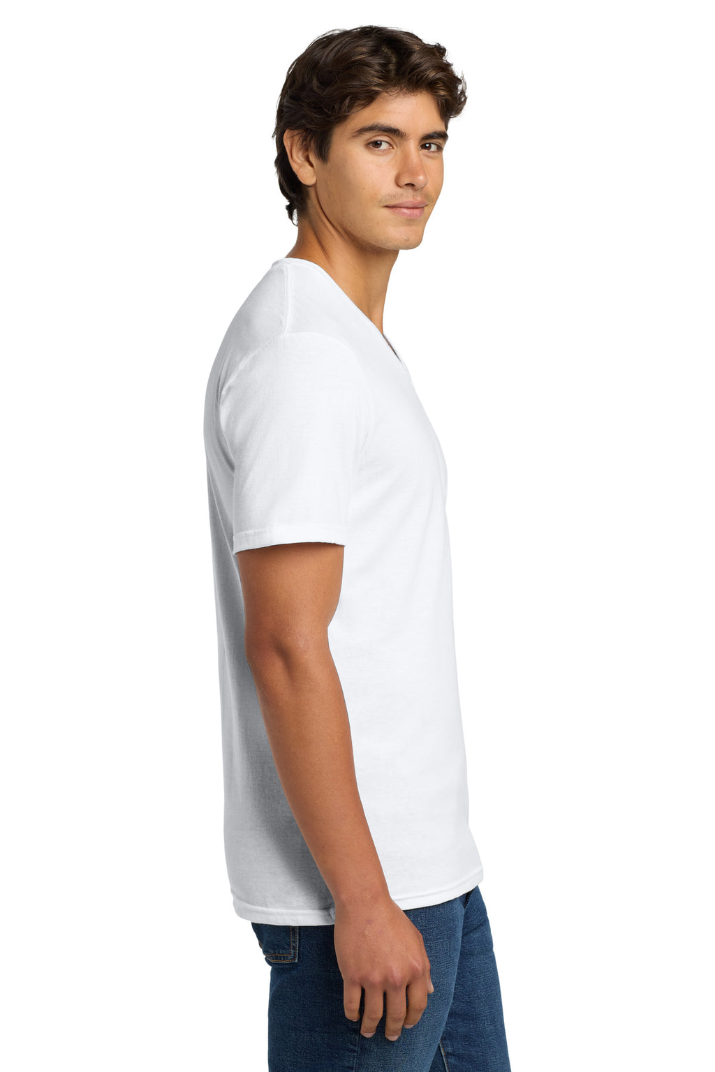 Gildan Softstyle V-Neck T-Shirt. 64V00 - White - side