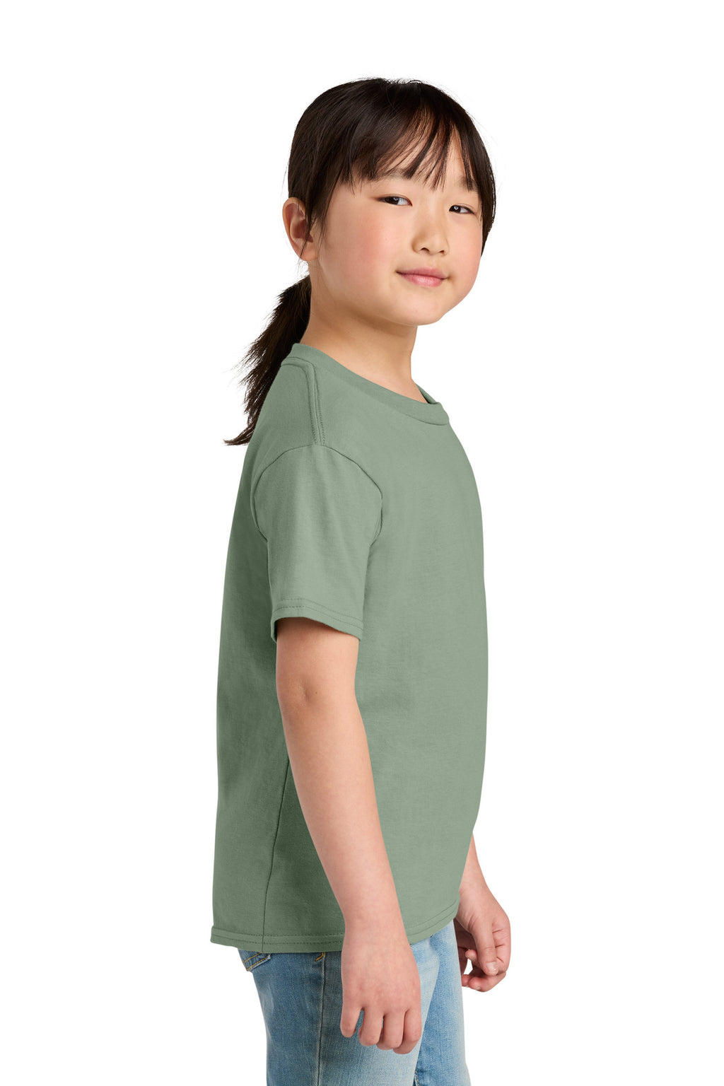 Gildan Youth Softstyle Midweight Tee 65000B - Sage - side