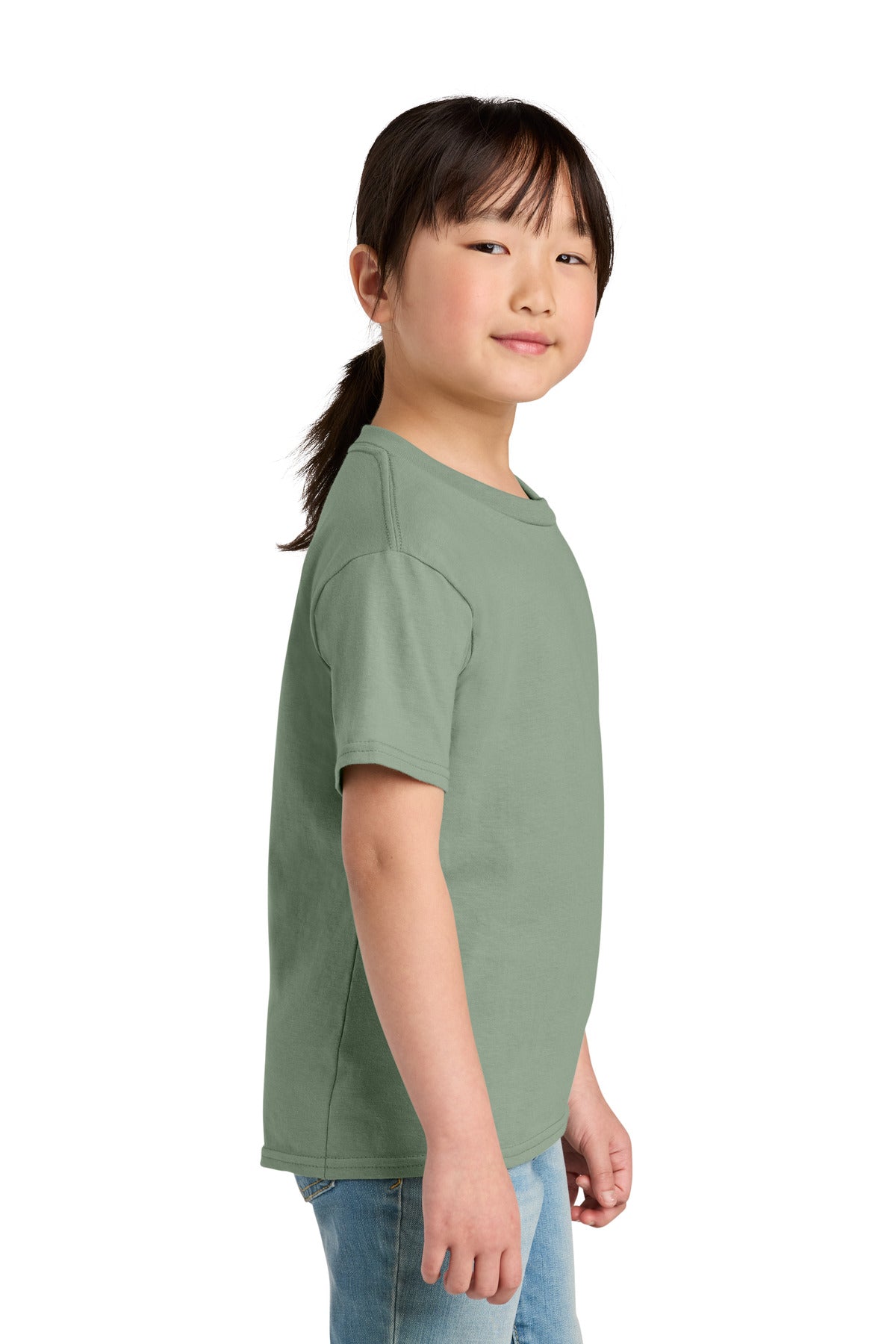 Gildan Youth Softstyle Midweight Tee 65000B - Sage - side