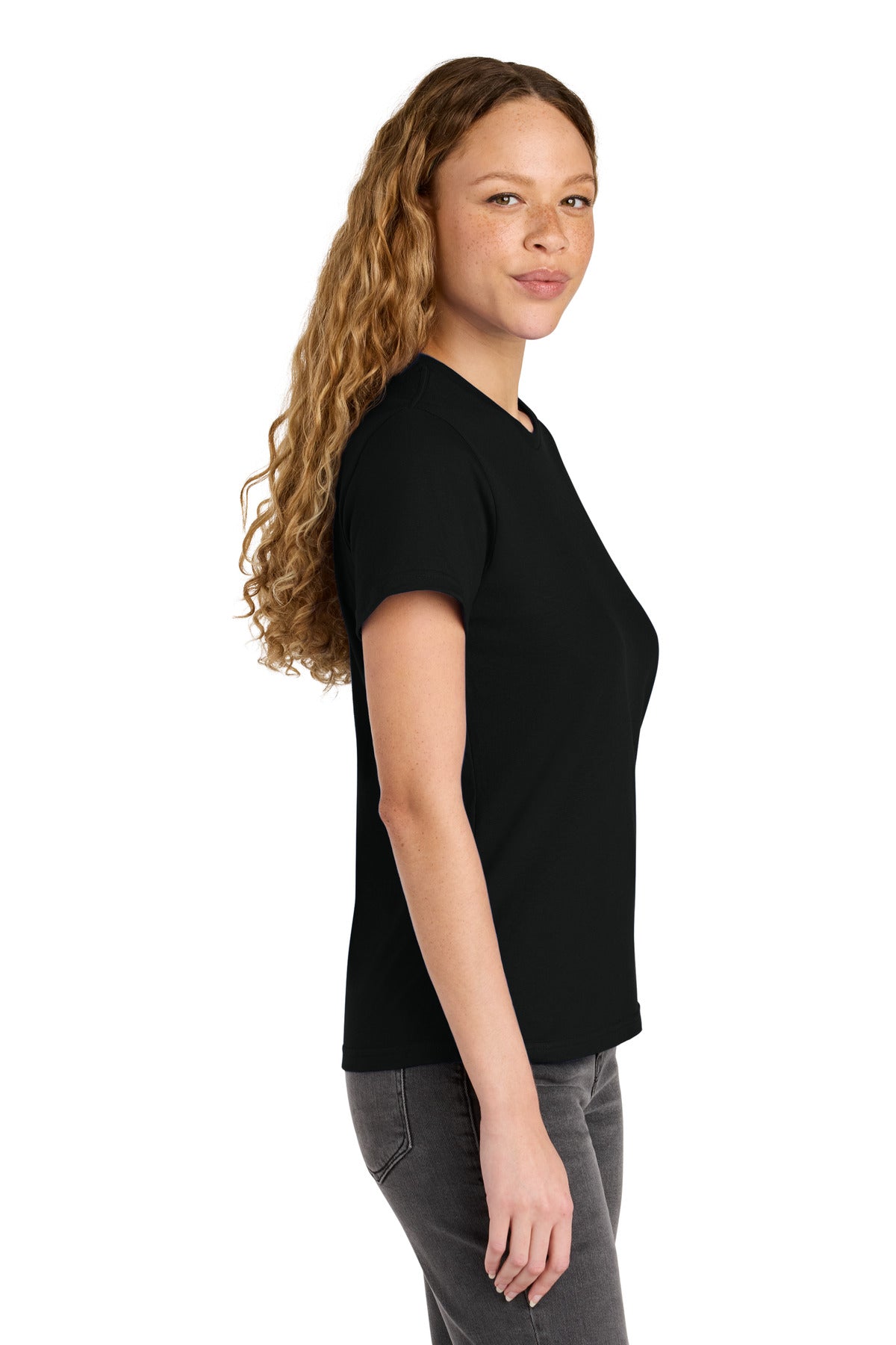Gildan Women's Softstyle Midweight Tee 65000L - Pitch Black - side
