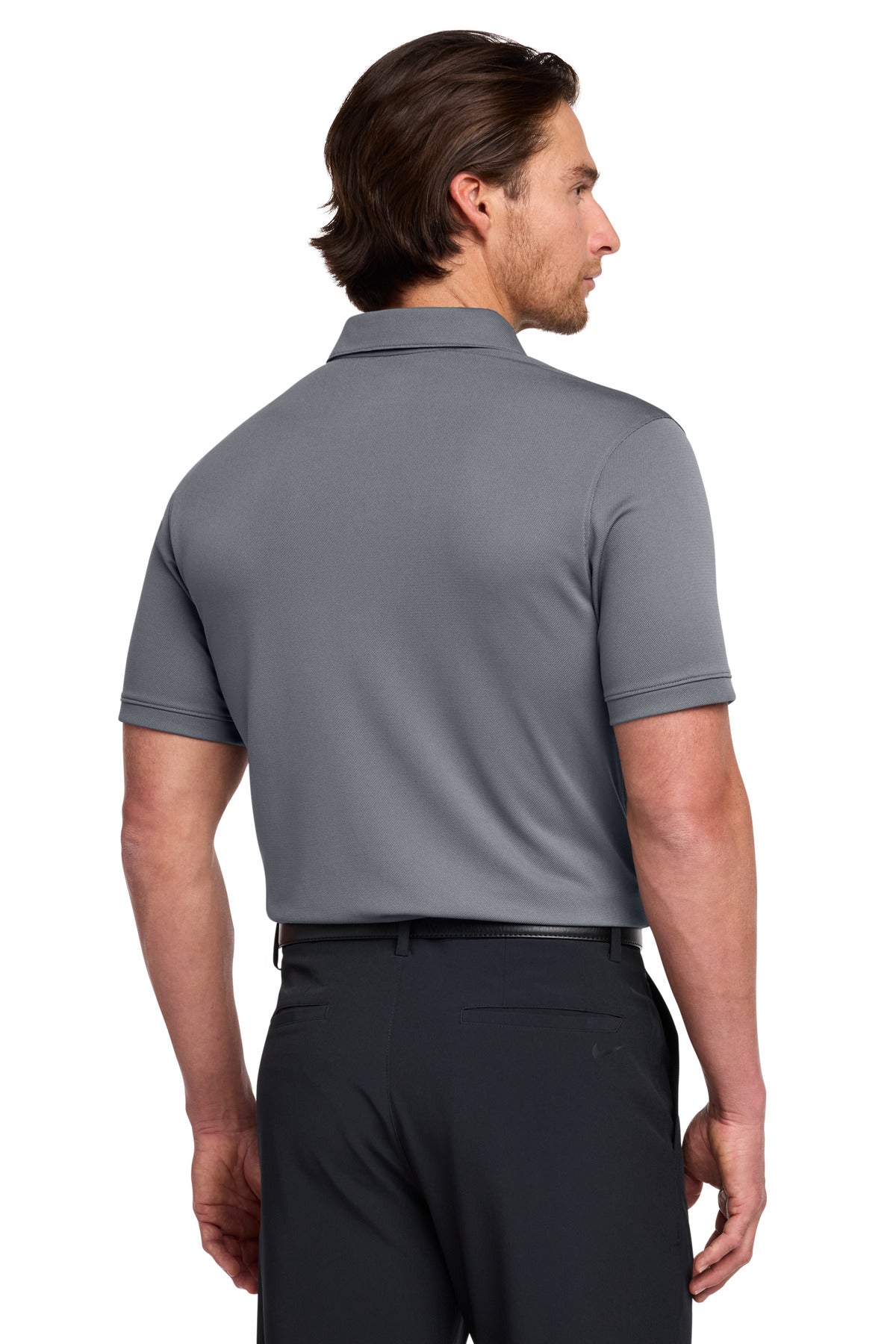 Nike Dri-FIT Solid Icon Pique Modern Fit Polo. 746099 - Dark Grey - back