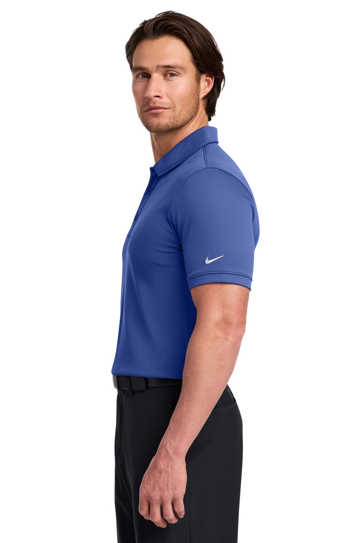 Nike Dri-FIT Solid Icon Pique Modern Fit Polo. 746099 - Deep Royal Blue - side